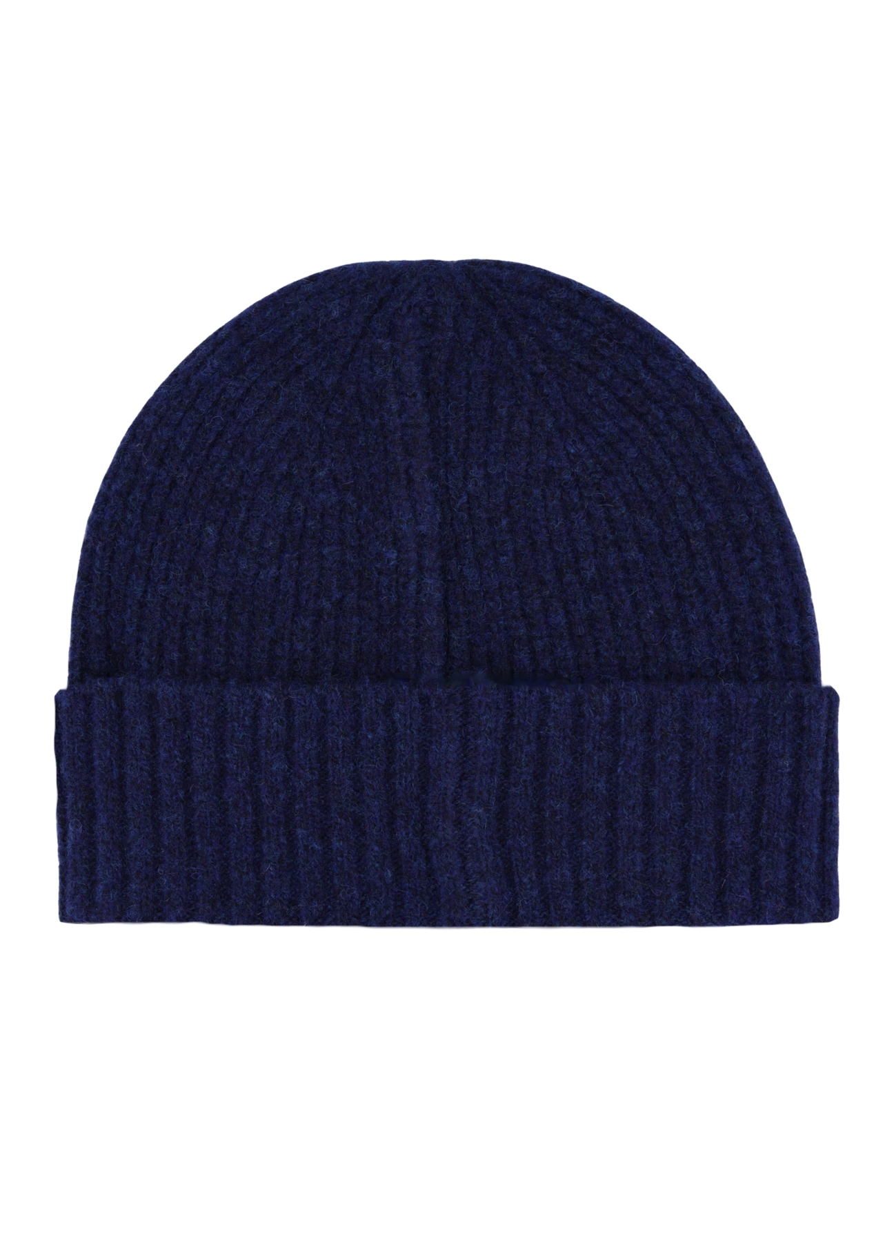 Navy blue women's wool hat CZADT-0210-7E(Z26), product view from the back on a white background.