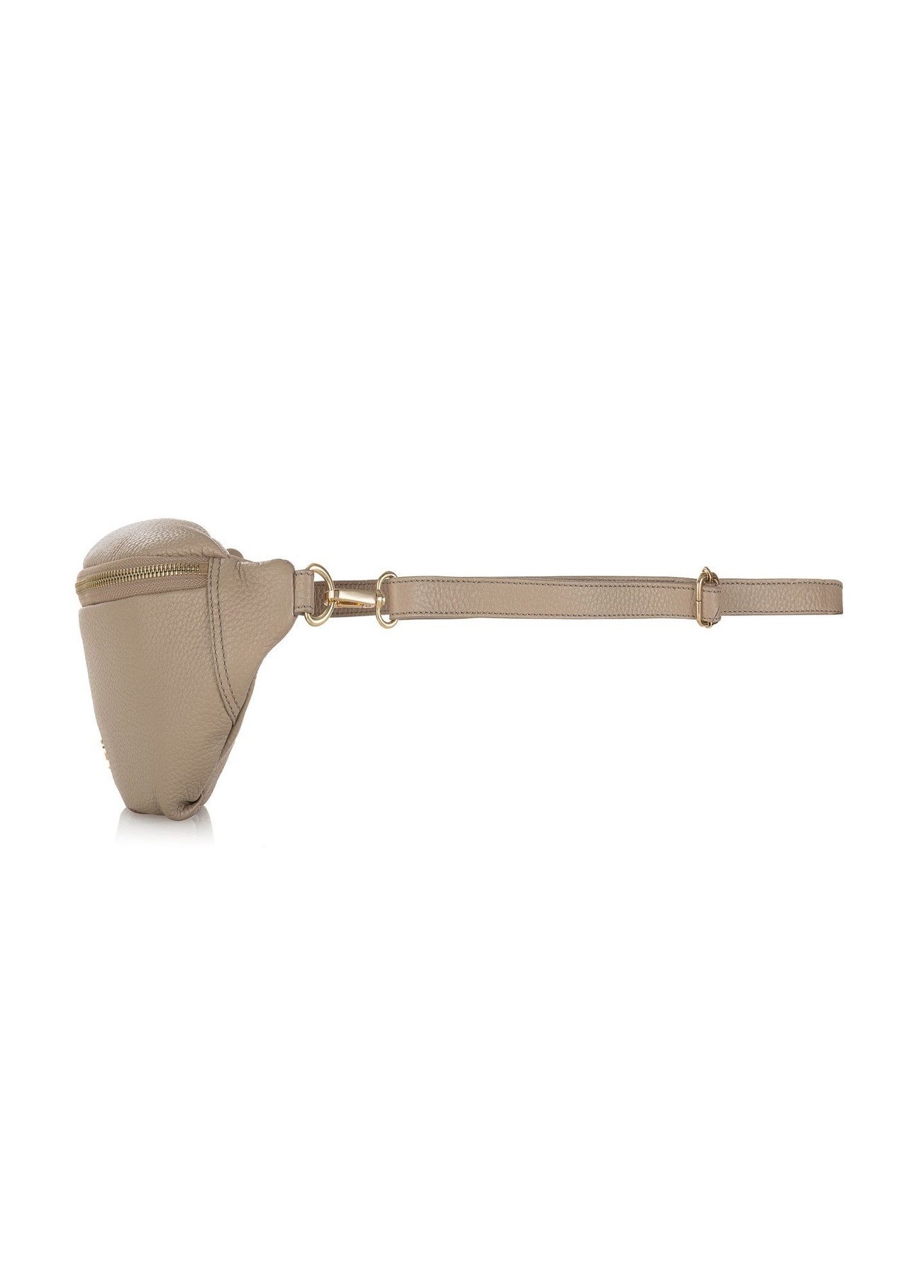 Beige leather women's bag TORES-0894D-81(Z25) - side view of the product on a white background.