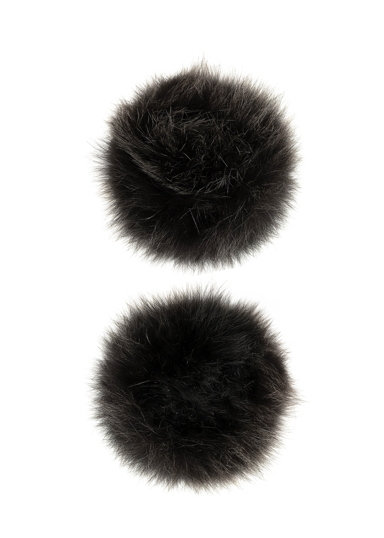 Natural fur cuffs MANDF-0003-95(Z25) - top view of the product on a white background.
