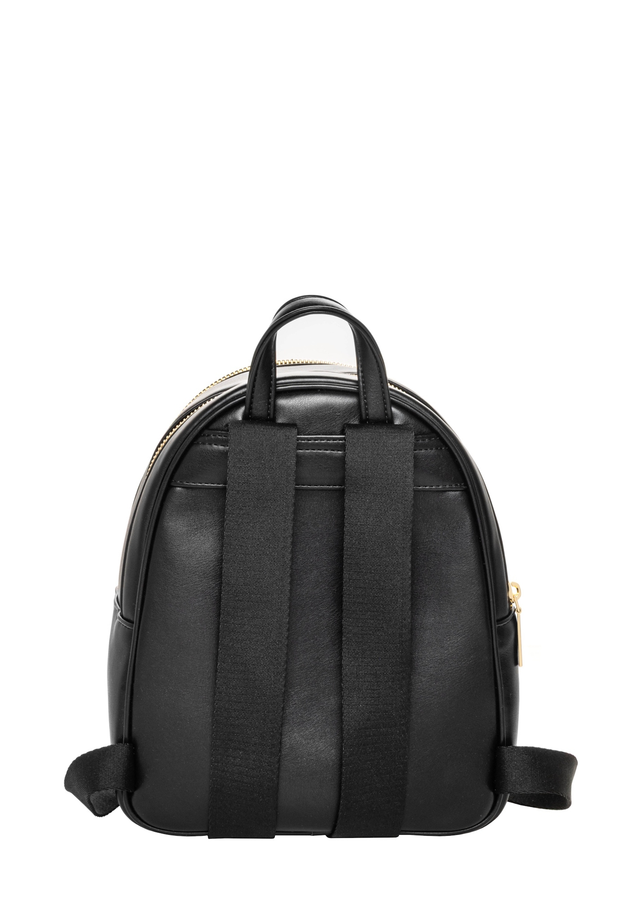 Black quilted women's backpack TOREC-1314-99(Z26), rear view on a white background.