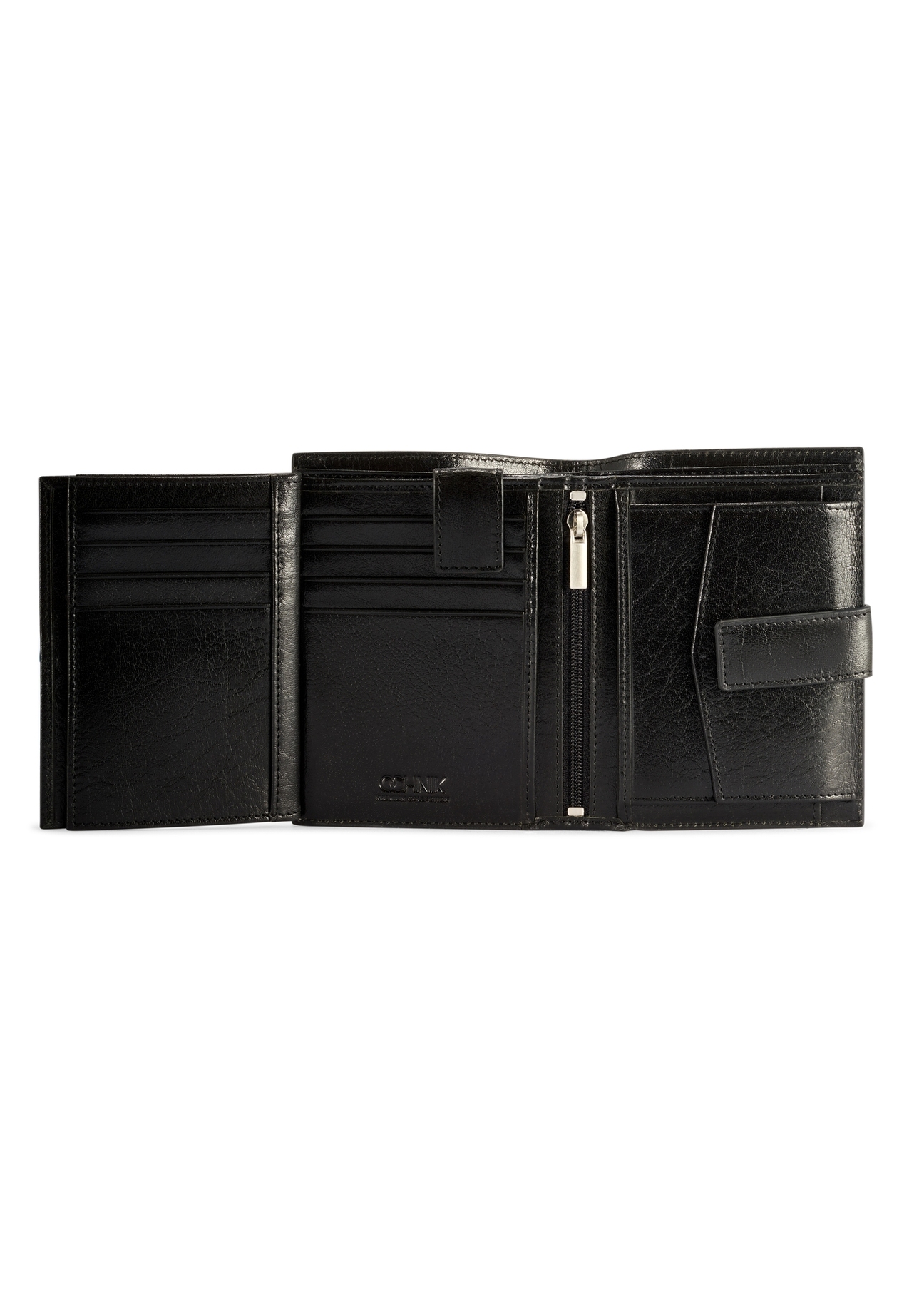 Large men's leather wallet PORMS-0678-99(W26), product view inside on white background.