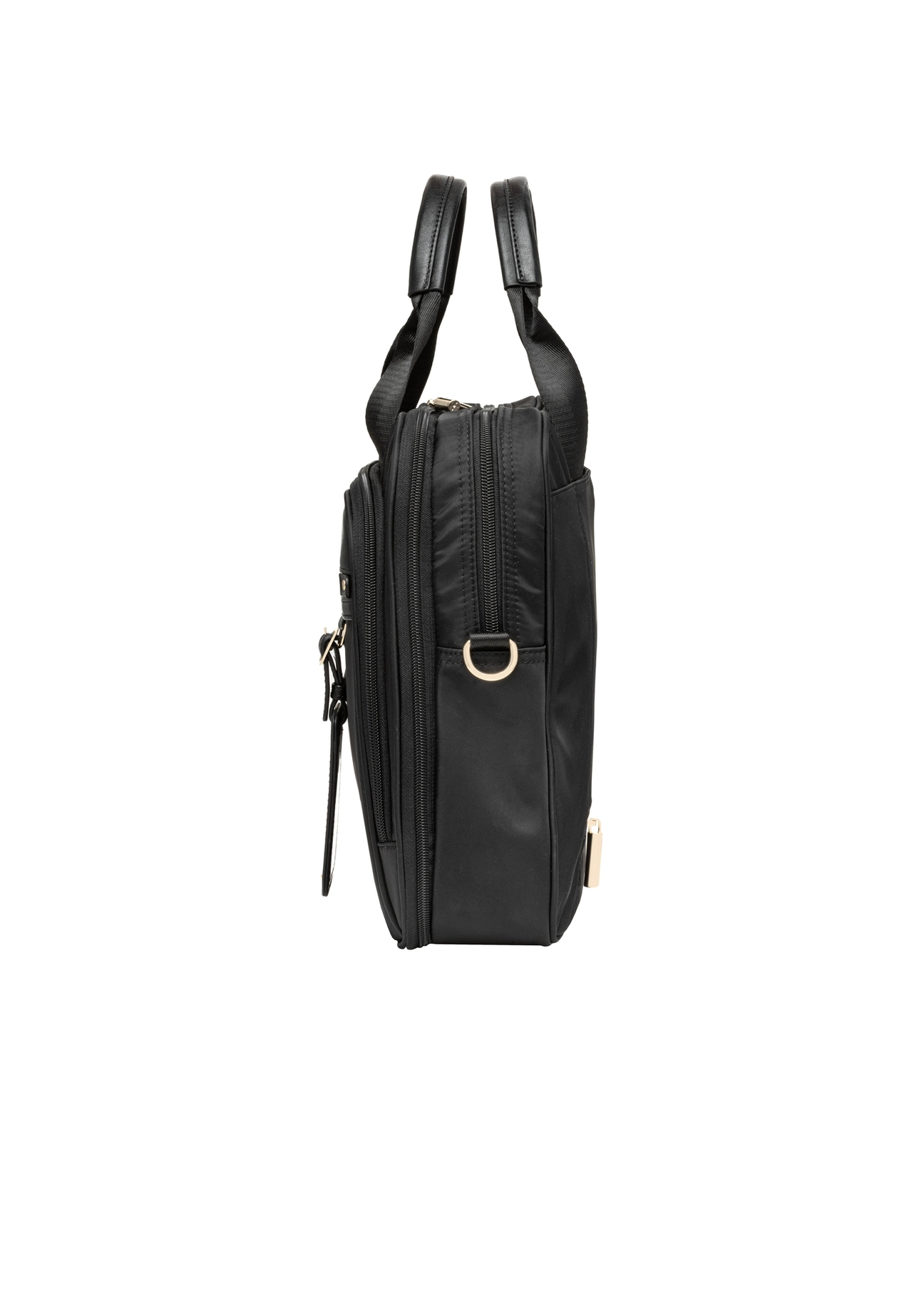 Black laptop bag TOREN-0352-99(Z26), side view of the product on a white background.
