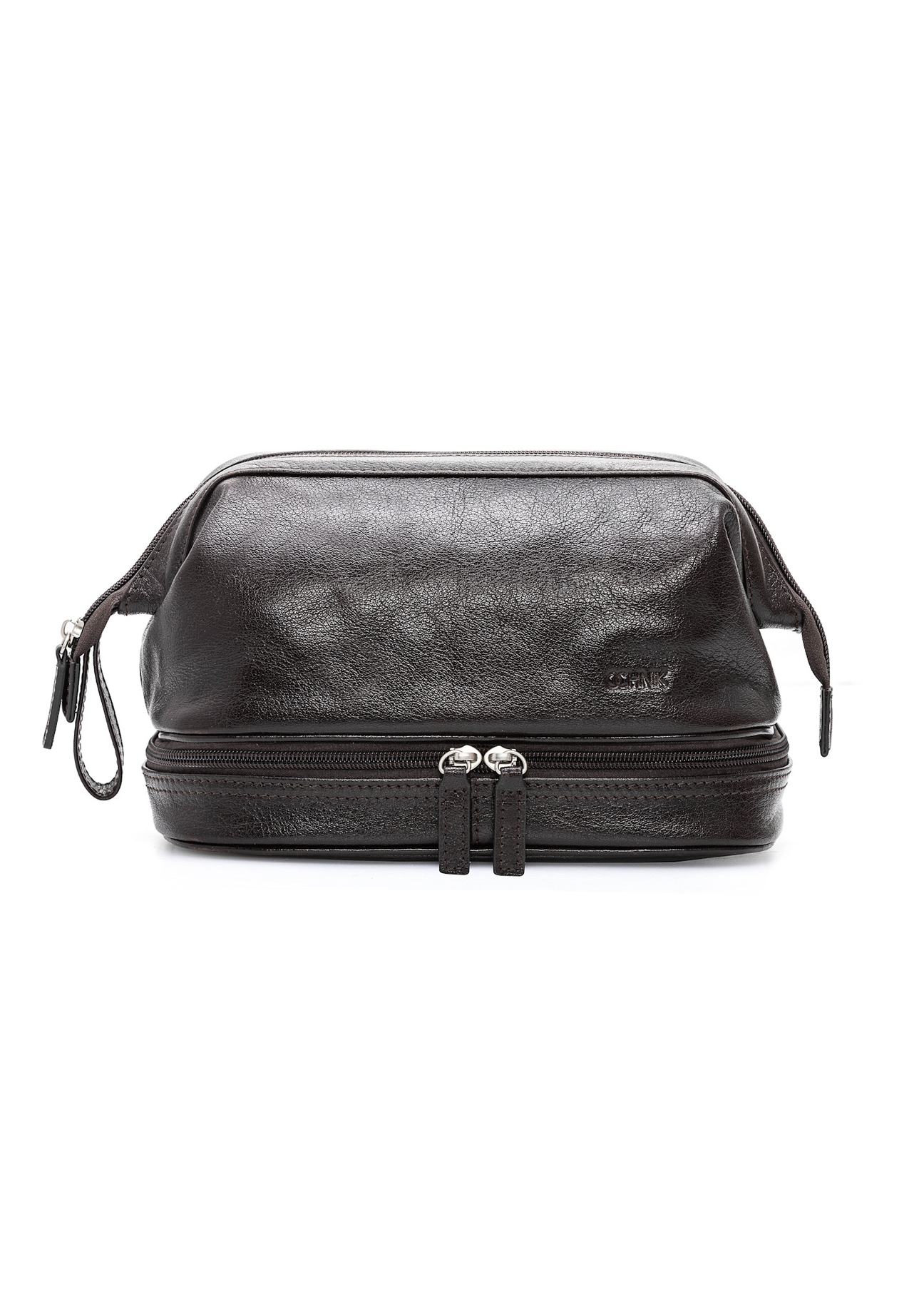 Men's glossy cosmetic bag TORMS-0479-89(Z25), front product view on white background.