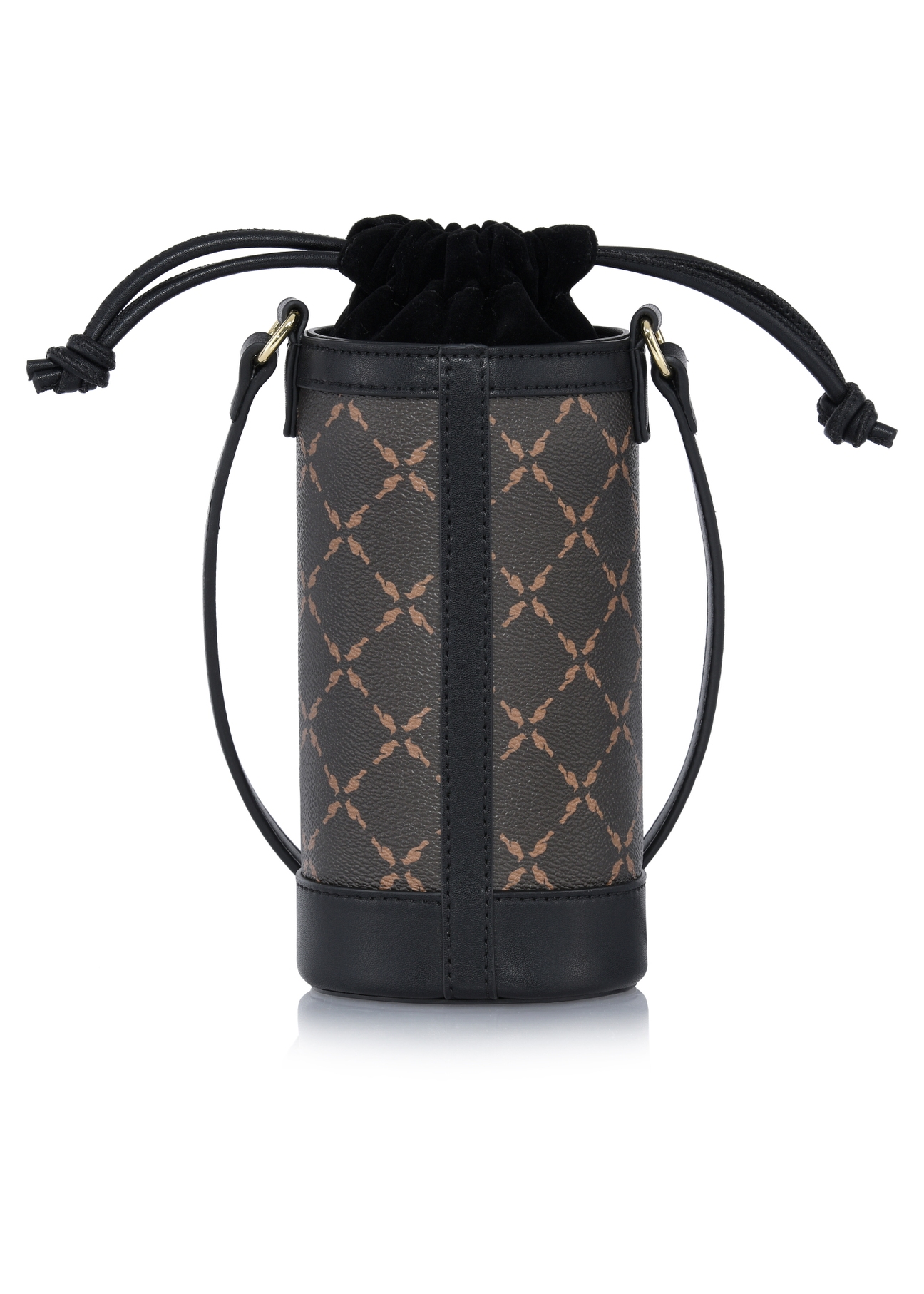 Brown women's handbag with monogram TOREC-0895-98(W24)-03