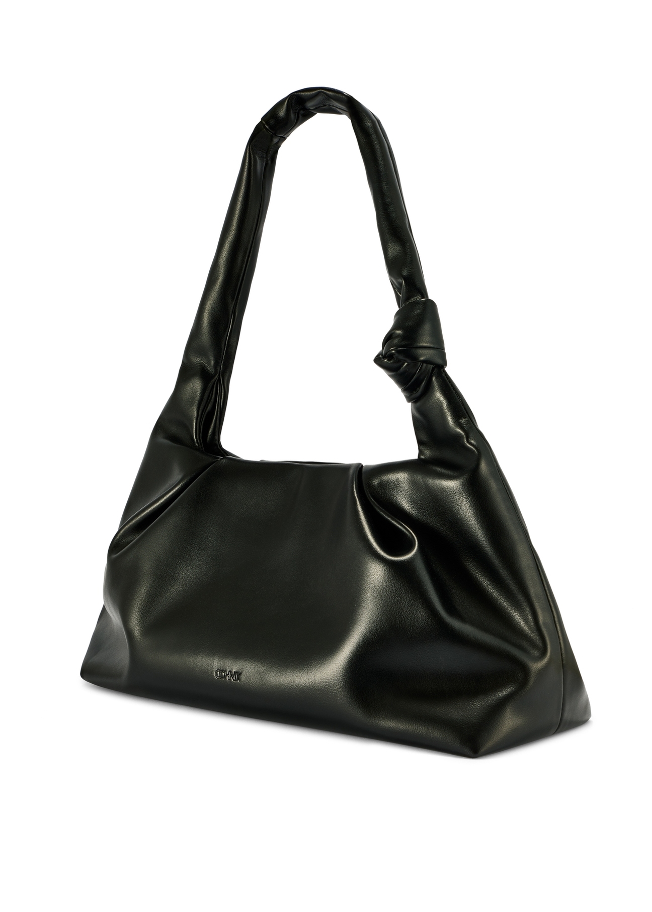 Black women's shoulder bag TOREC-1096-99(Z25), diagonal product view on a white background.