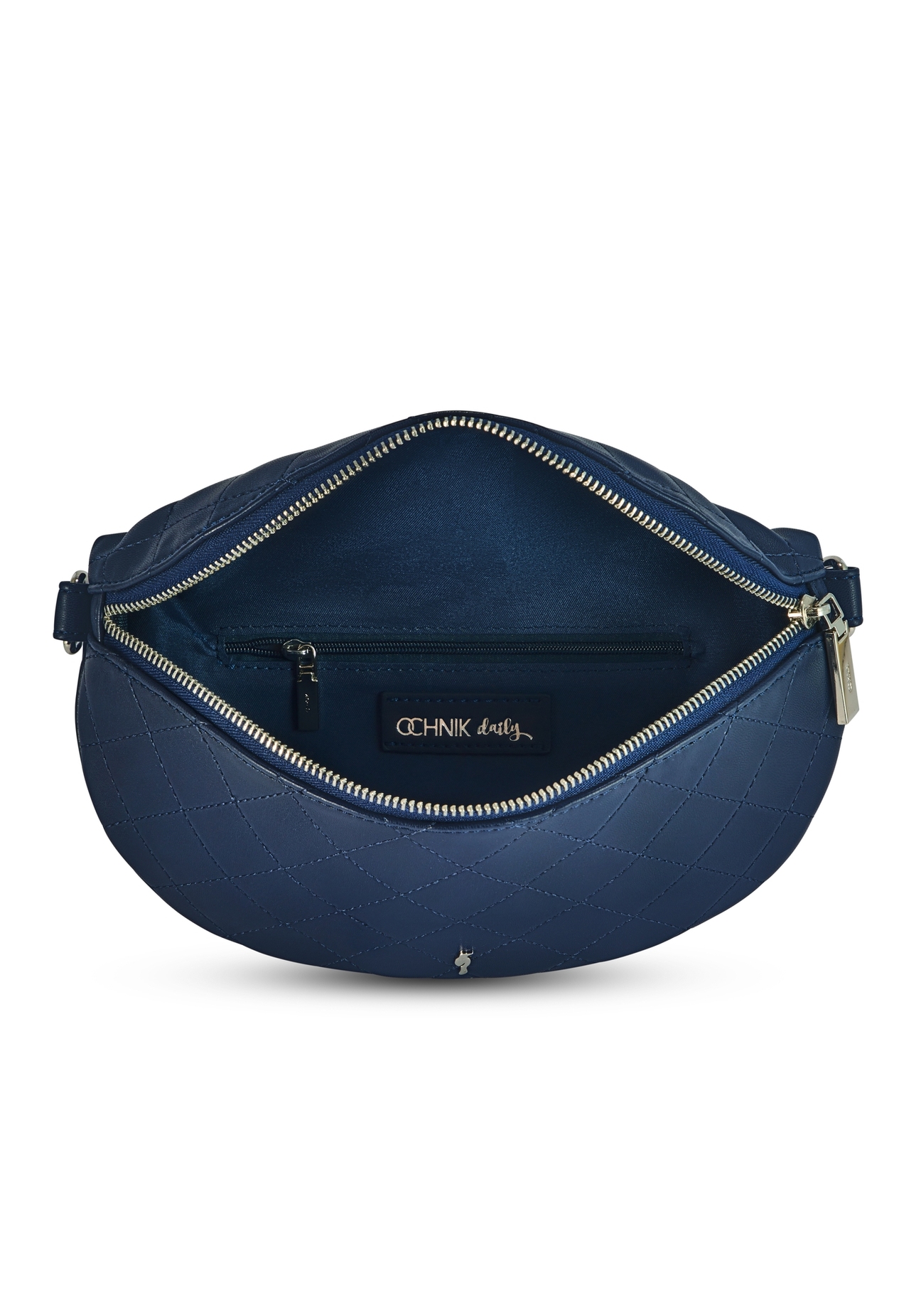 Small navy blue women's bag TOREC-0878B-69(Z25), product view from the inside on a white background.