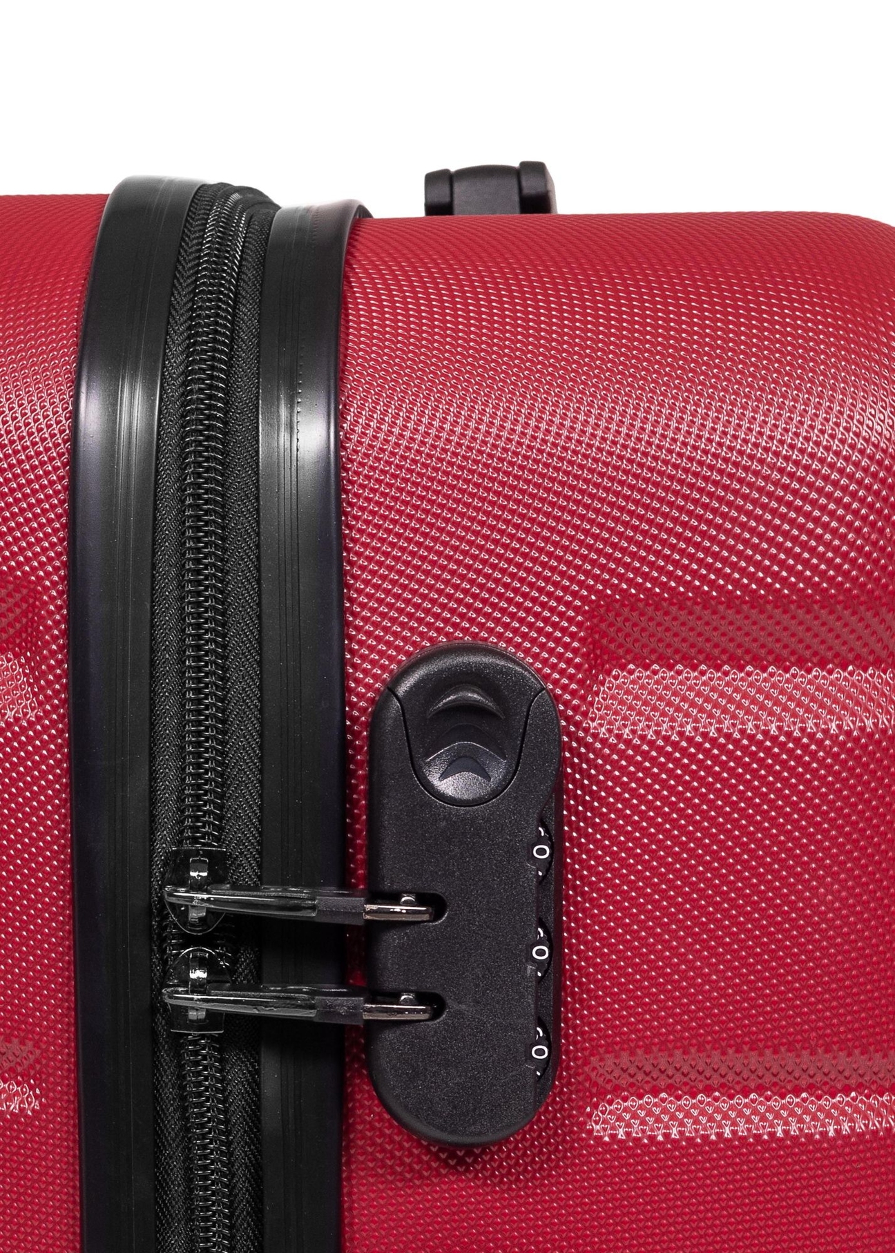 Medium suitcase on wheels WALAB-0067-4D-24(W26), view of the product lock on a white background.