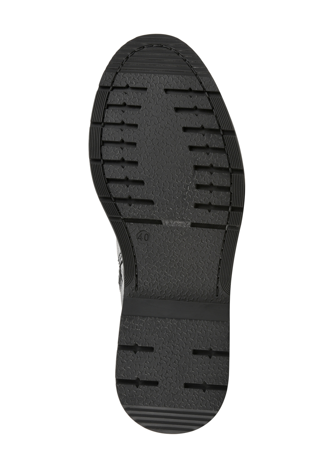 Men's black leather ankle boots BUTYM-0517-99(Z25), product view from below on a white background.