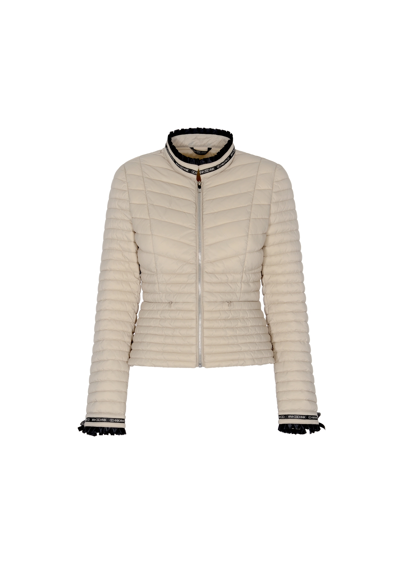 Women's quilted jacket with ribbons KURDT-0294-81(W23)-03
