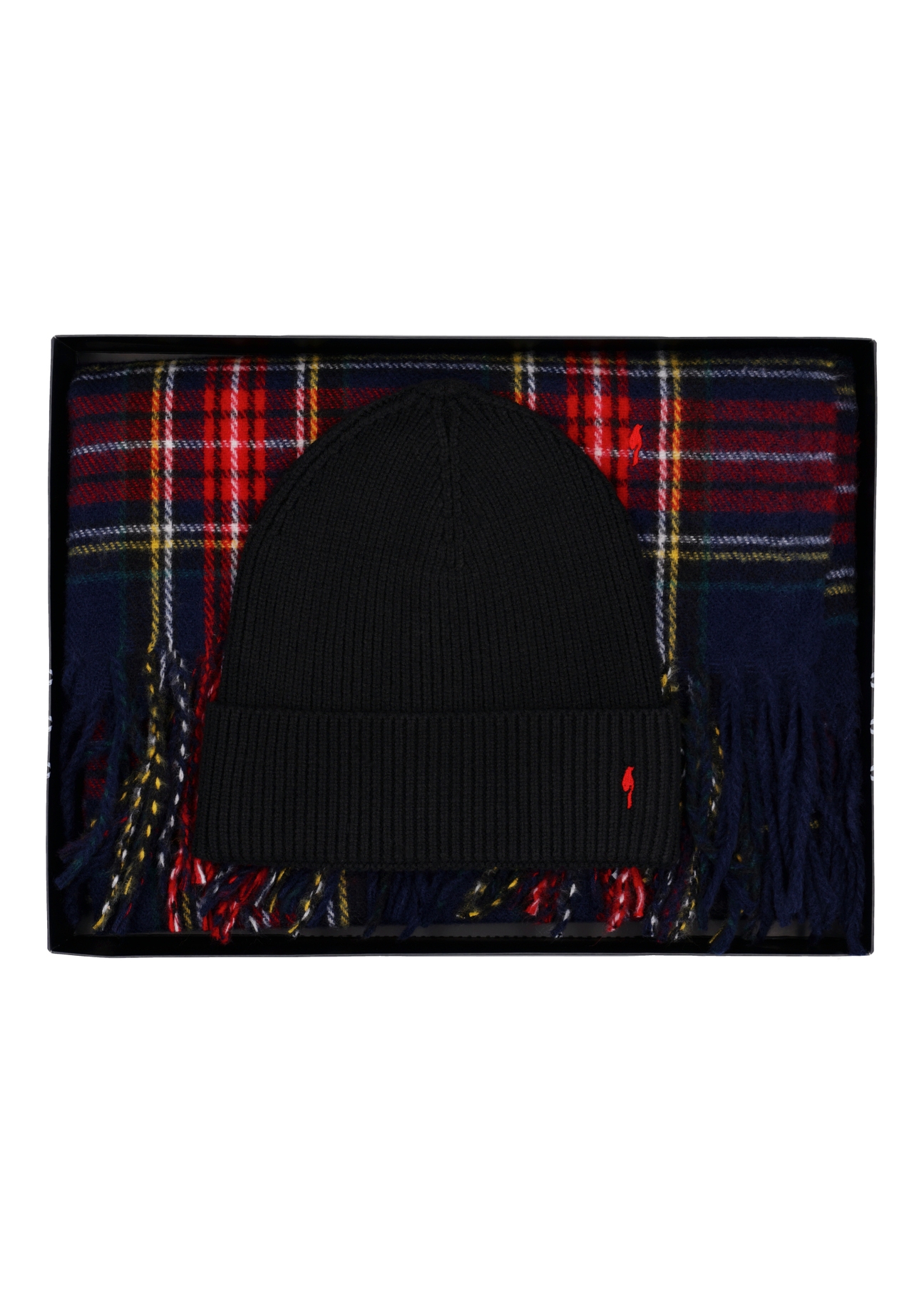 Men's hat and scarf set ZESTM-0007-4P(Z26), front view of the product on a white background.