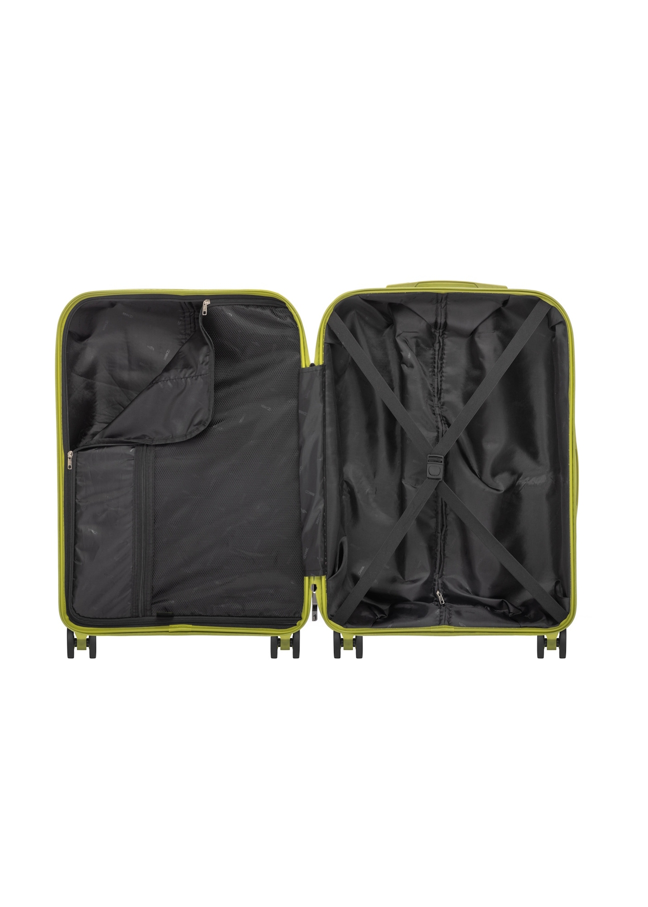 Set of 19"/24"/28" trolley suitcases WALPP-0028-8G(W26), product view inside on white background.