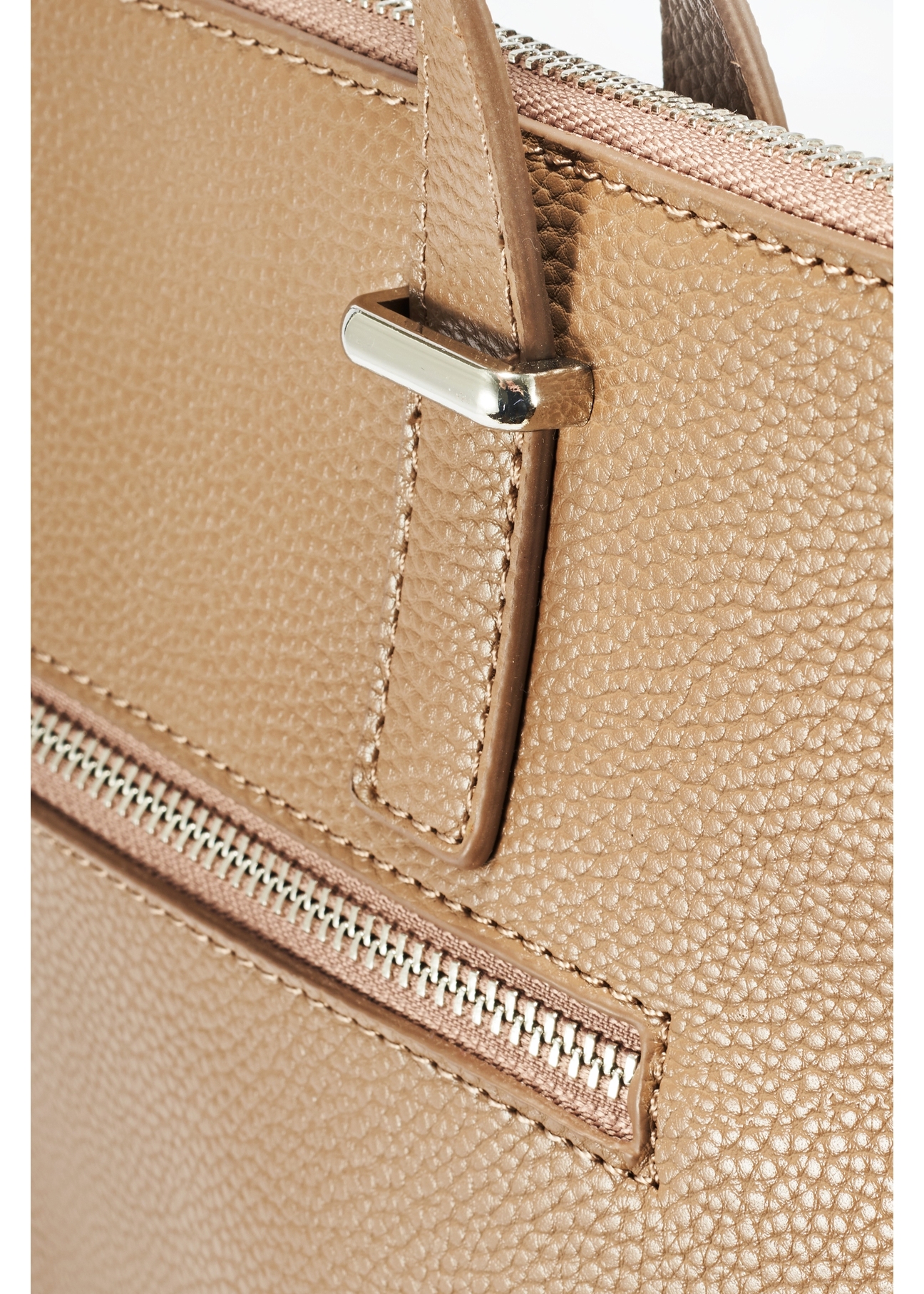 Beige large women's shopper bag TOREC-0953A-81(Z25)