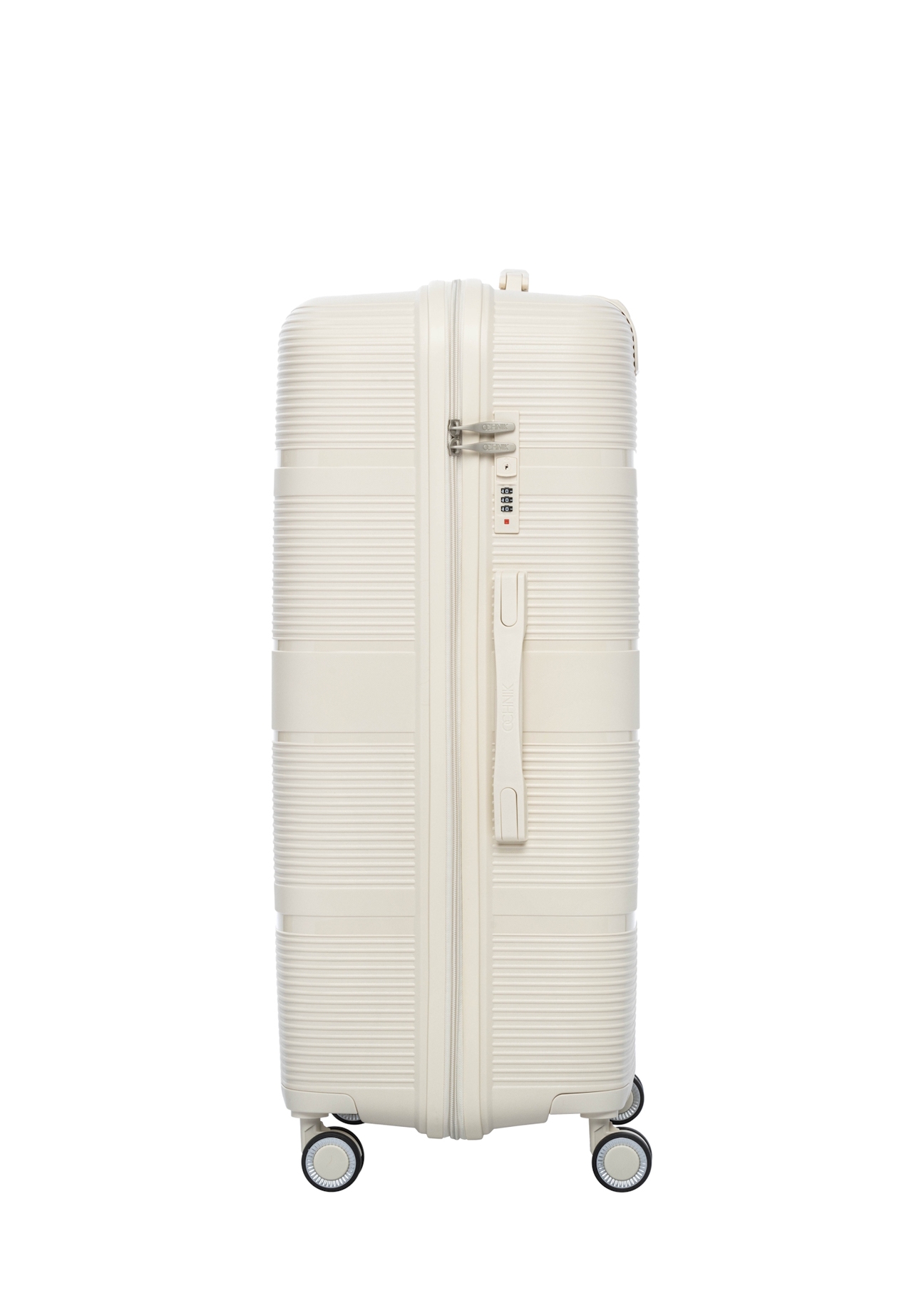 Large suitcase on wheels WALPP-0022-0C-28(W26), product view from the side on a white background.