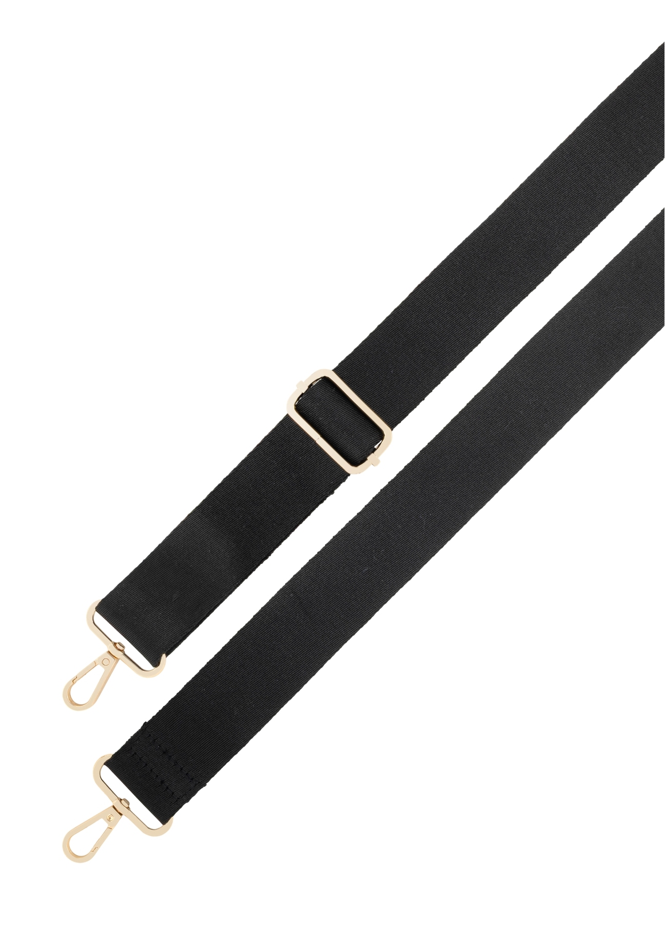 Black women's handbag made of imitation leather TOREC-1261-9I(Z26), view of the product strap on a white background.