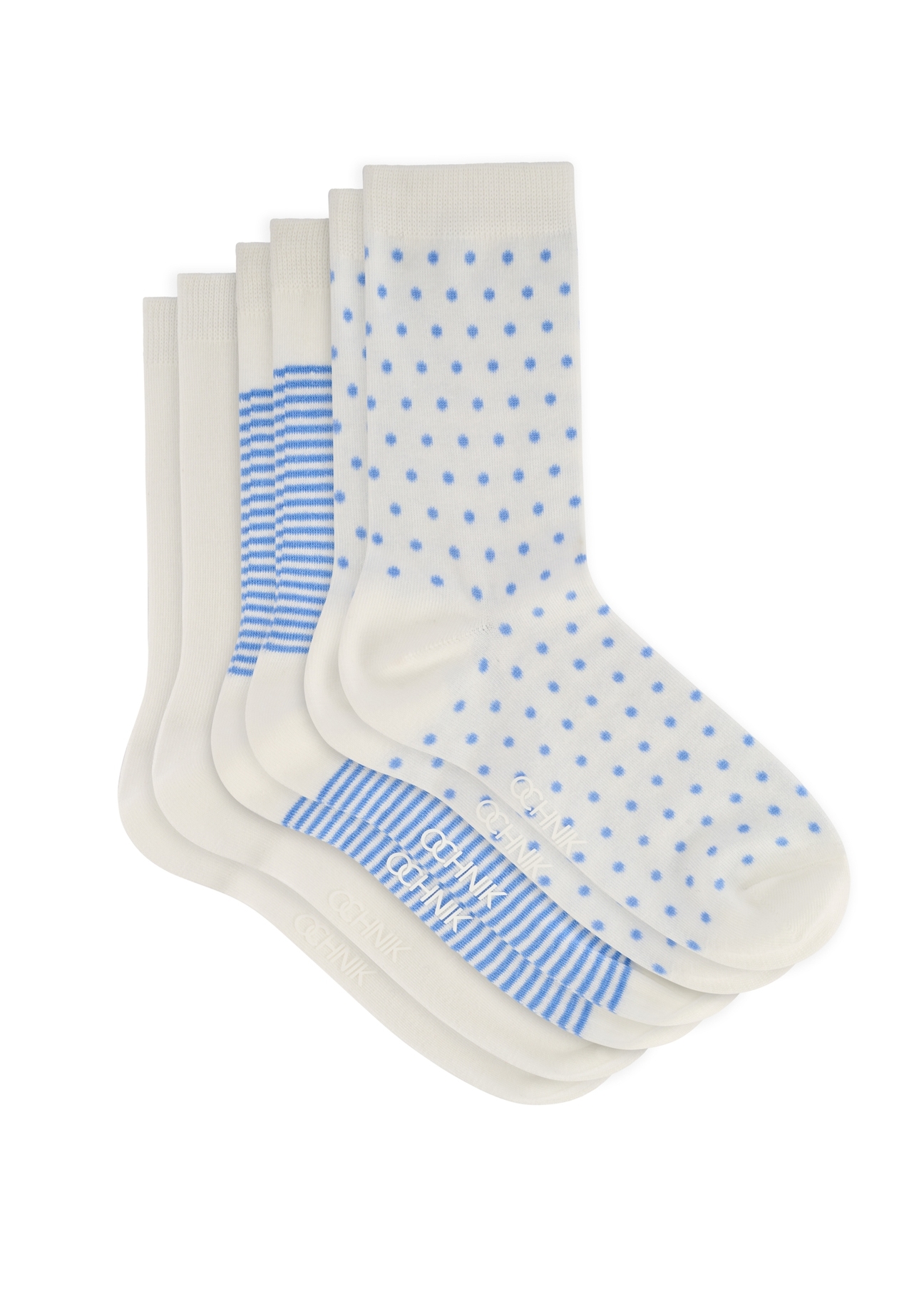 Set of women's long socks ZESDT-0043-0P(W26) - product view from above, on a white background.