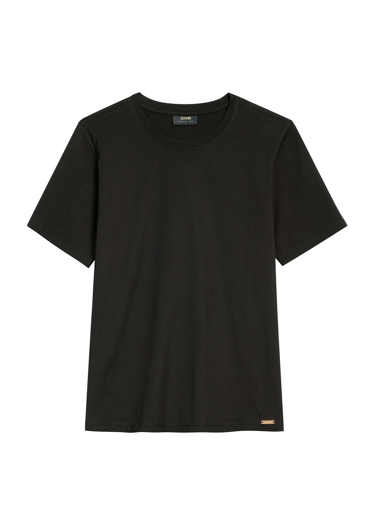 Black women's T-shirt TSHDT-0143-99(Z25), front product view on white background.