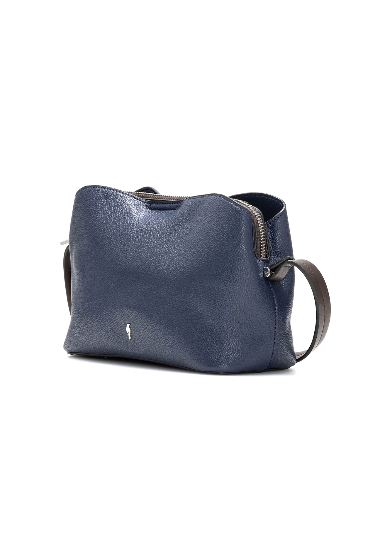 Small women's handbag in navy blue TOREC-0768C-69(Z25), diagonal view of the product on a white background.
