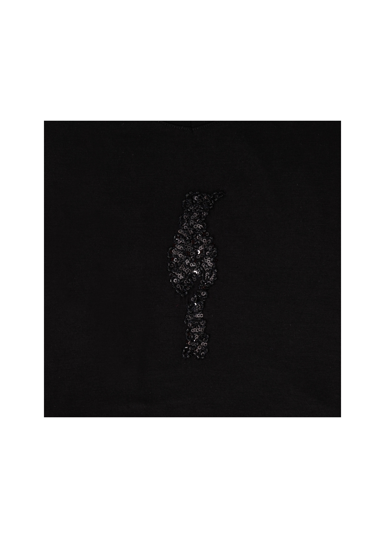 Czarny T-shirt damski z wilgą TSHDT-0080-99(Z21)-03