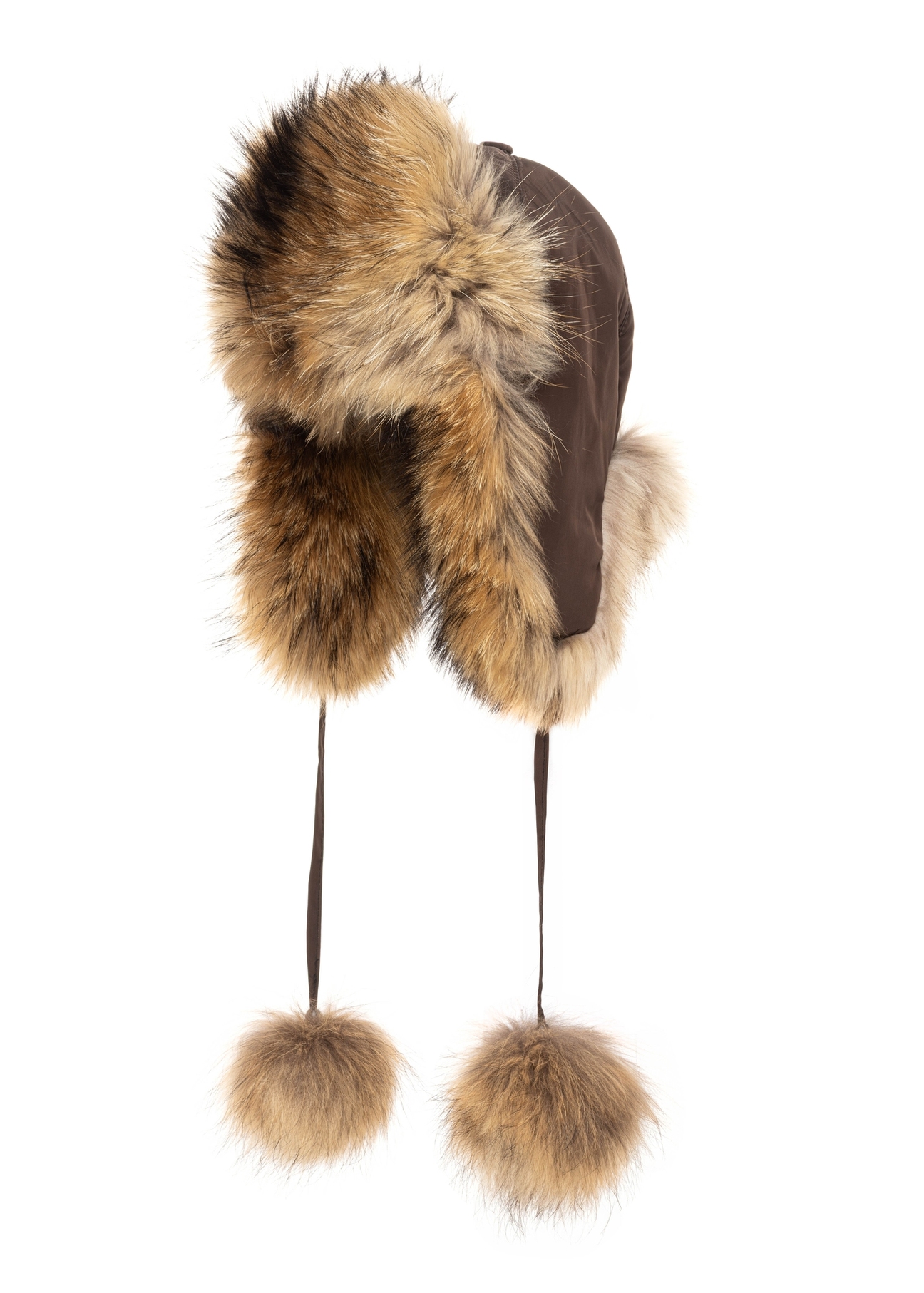 Women's hat with natural raccoon fur CZADF-0048-1I(Z26)