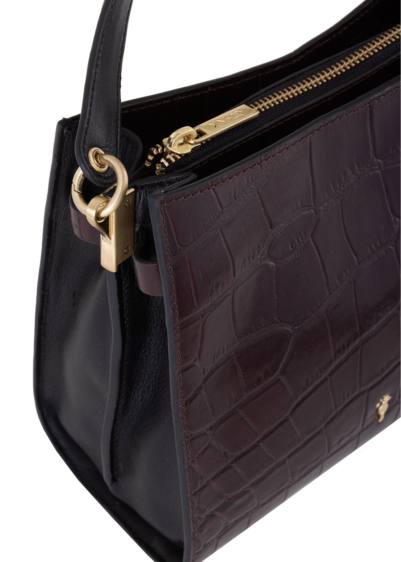 Women's three-compartment leather handbag TORES-0967-49(Z23)-07