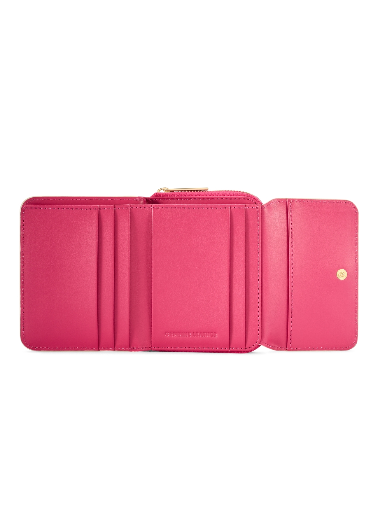 Small women's leather wallet PORES-0982-0P(W26), product view inside on white background.