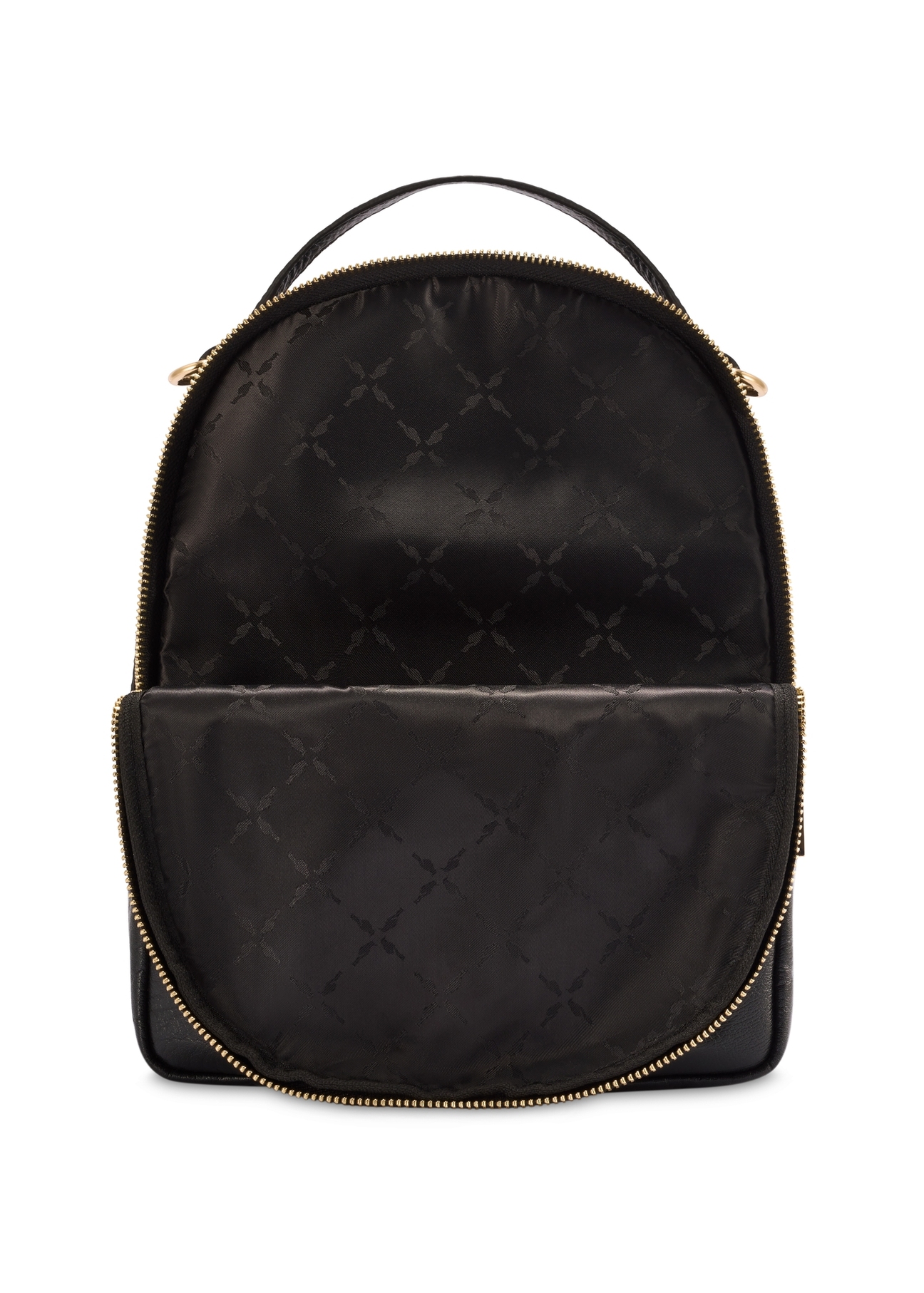 Black leather women's backpack TORES-1162-99(Z25)