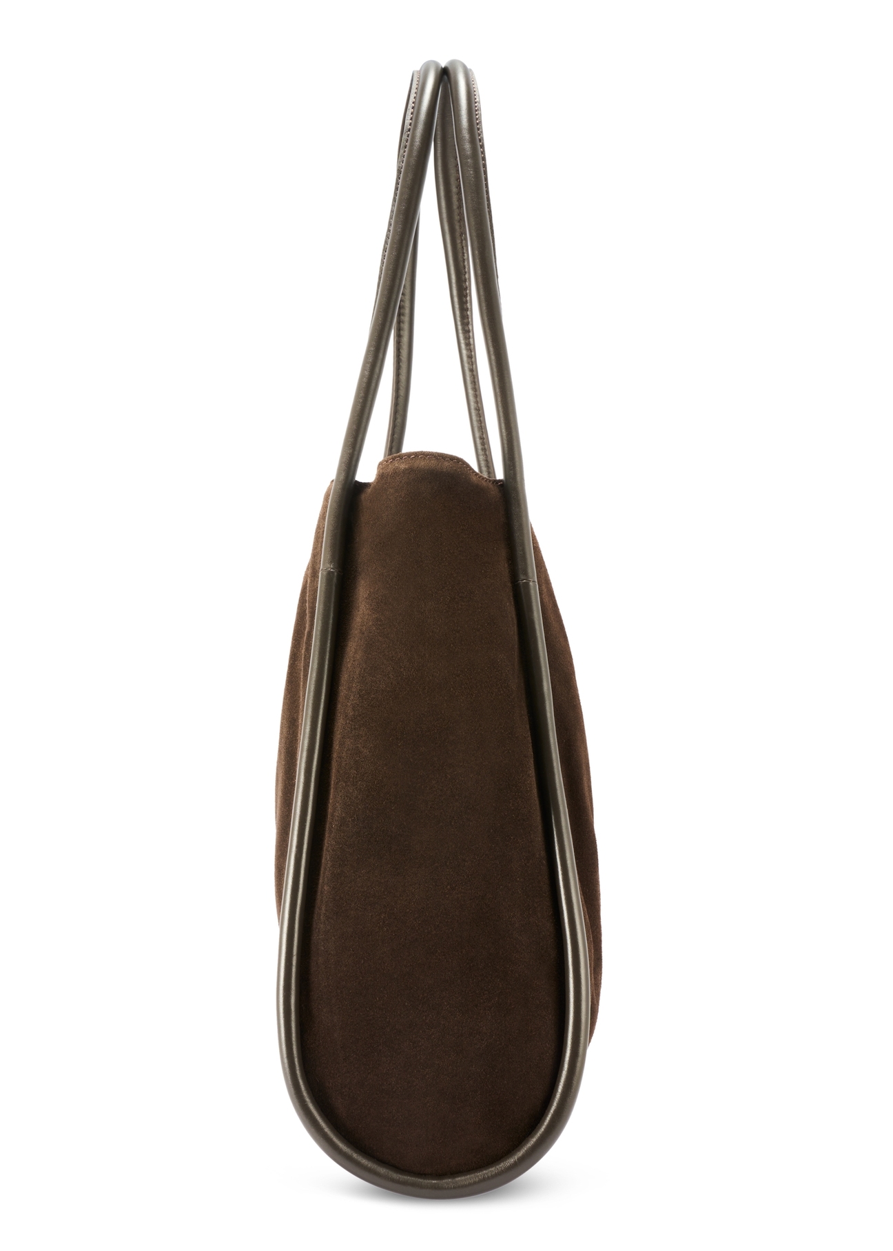 Brown suede large women's handbag TORES-1250-1I(W26)