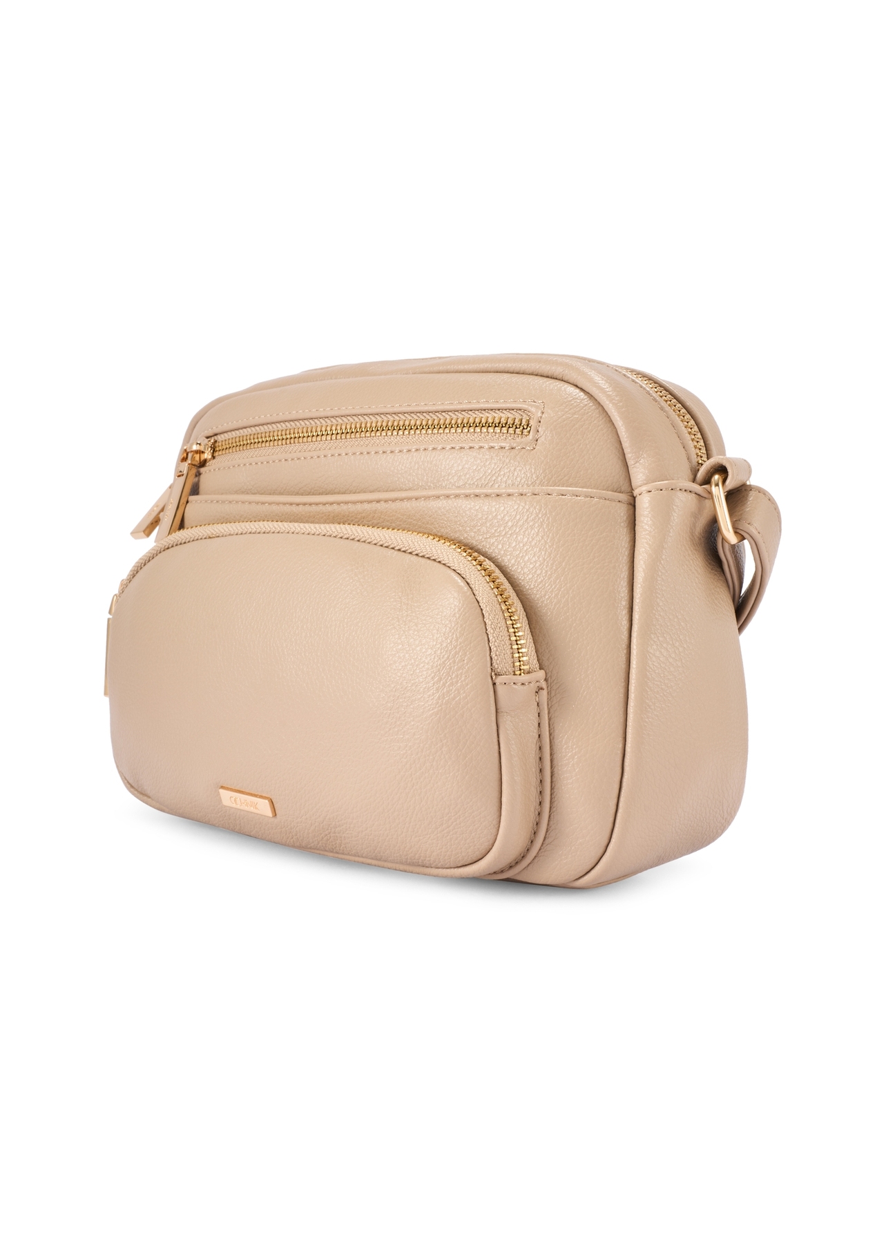 Women's shoulder bag in camel color TOREC-1123-1D(W26), diagonal product view on a white background.