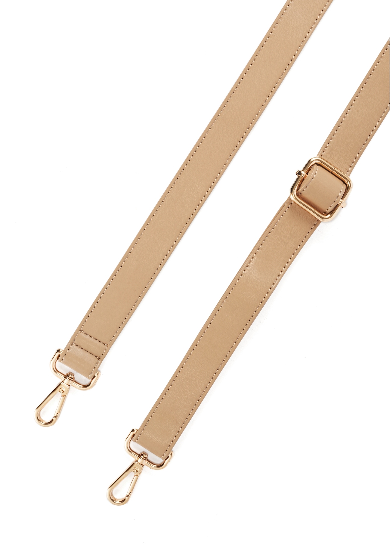 Quilted beige women's waist bag TOREC-0878B-81(Z25), view of the detachable strap of the product on a white background.