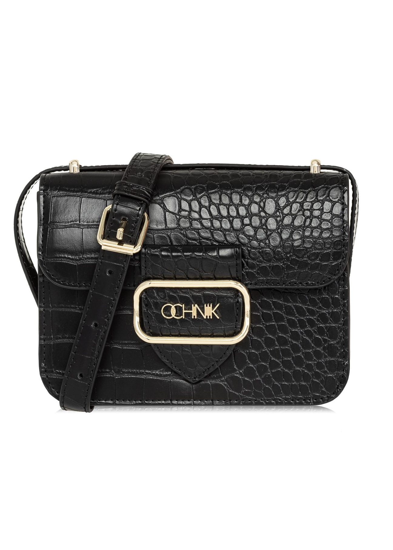 Black small croco women's handbag TOREC-1009-97(W25)-01