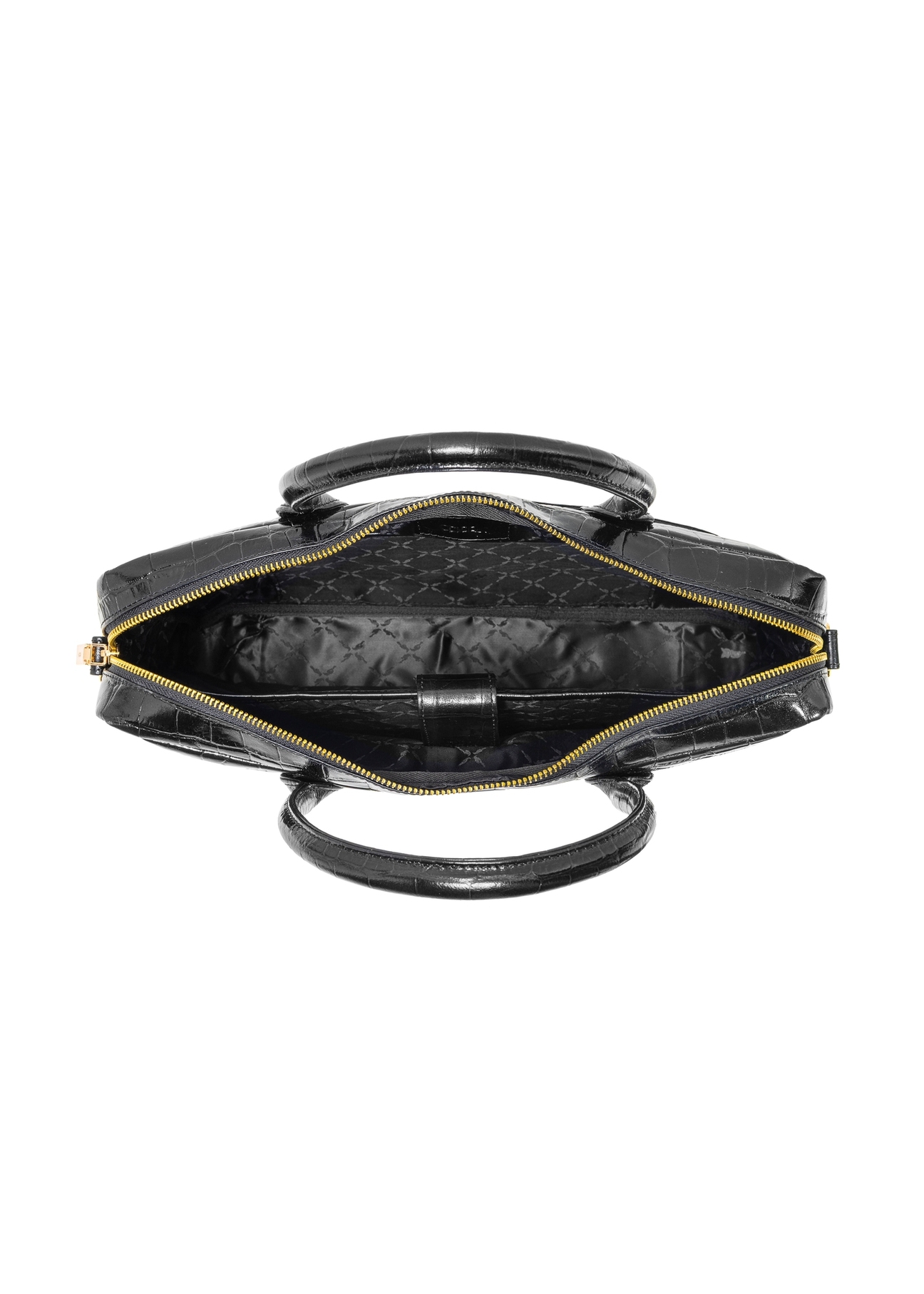 Leather elegant women's croco bag TORES-1128E-99(Z25), product view from above on a white background.