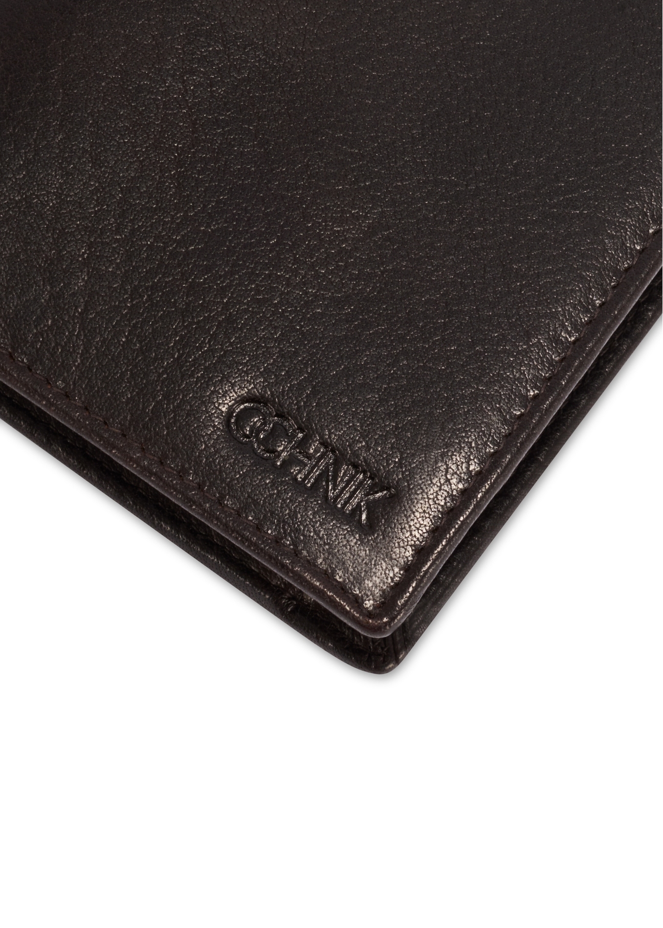 Chocolate-colored leather men's wallet PORMS-0673-90(Z25)