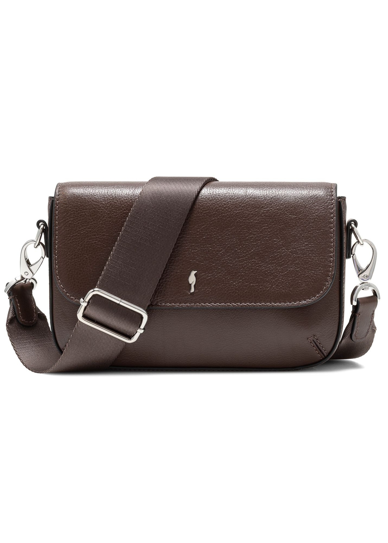 Brown leather small women's handbag TORES-1184-89(Z25), front product view on white background.
