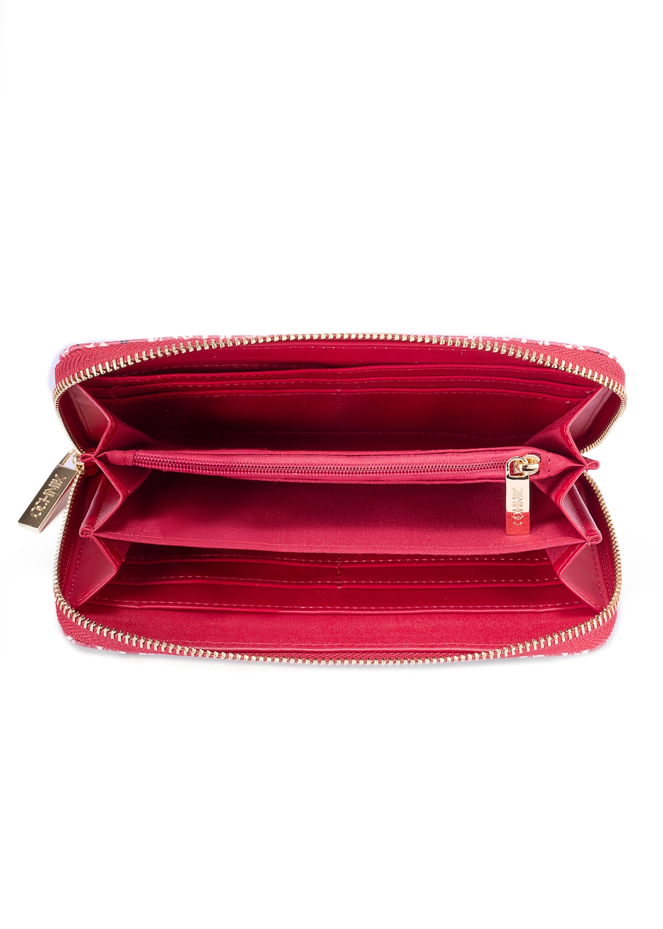 Large women's floral wallet POREC-0403-42(W25), product view from the inside on a white background.