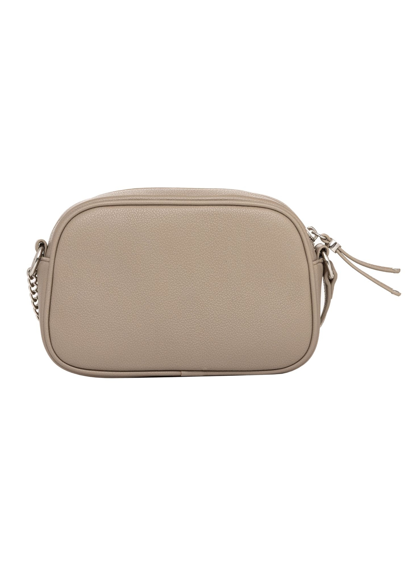Beige small women's handbag TOREC-1285-1B(Z26) - product view from the back, on a white background.