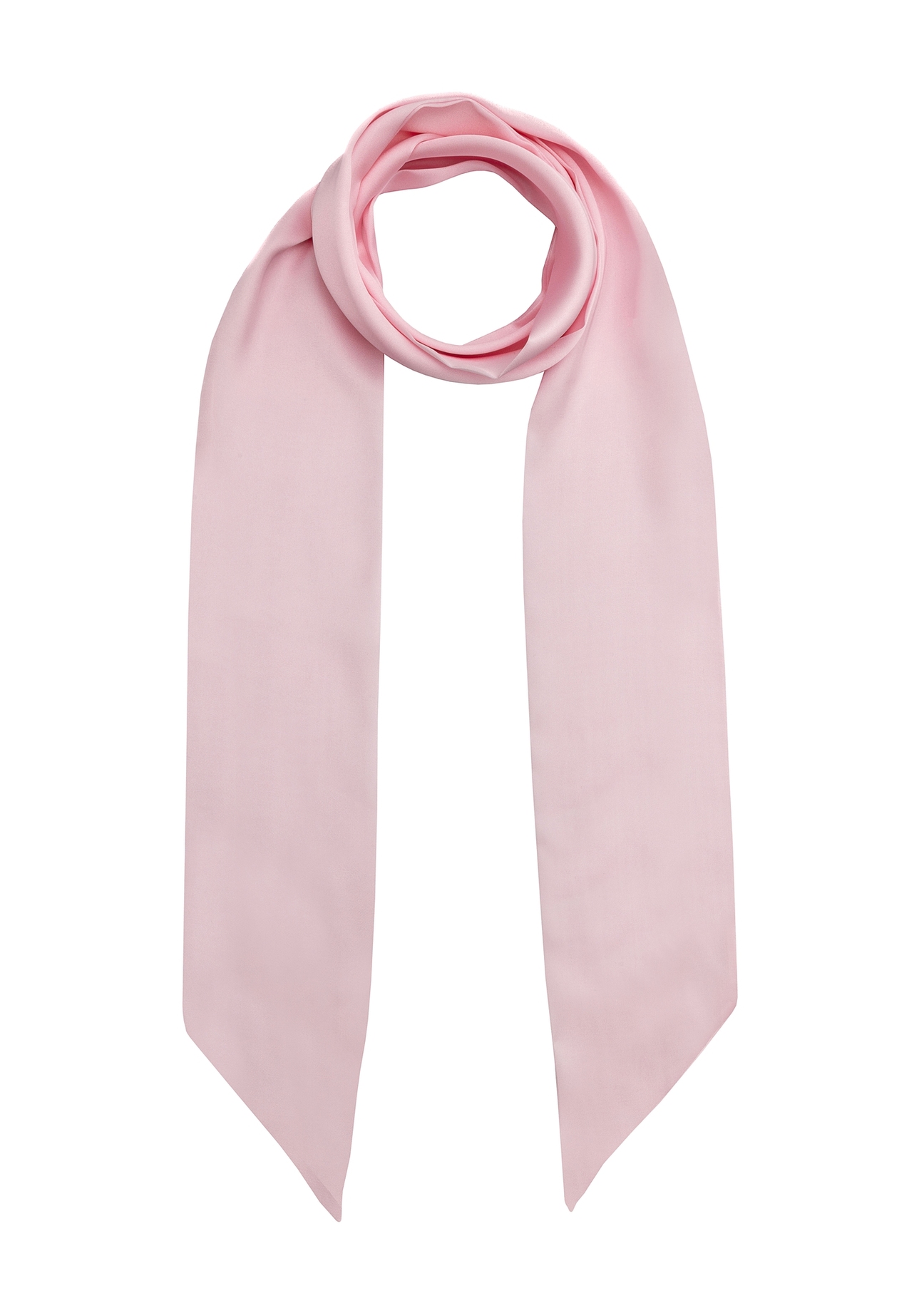 Pink women's scarf SZADT-0214-34(Z25), product view from the front on a white background.