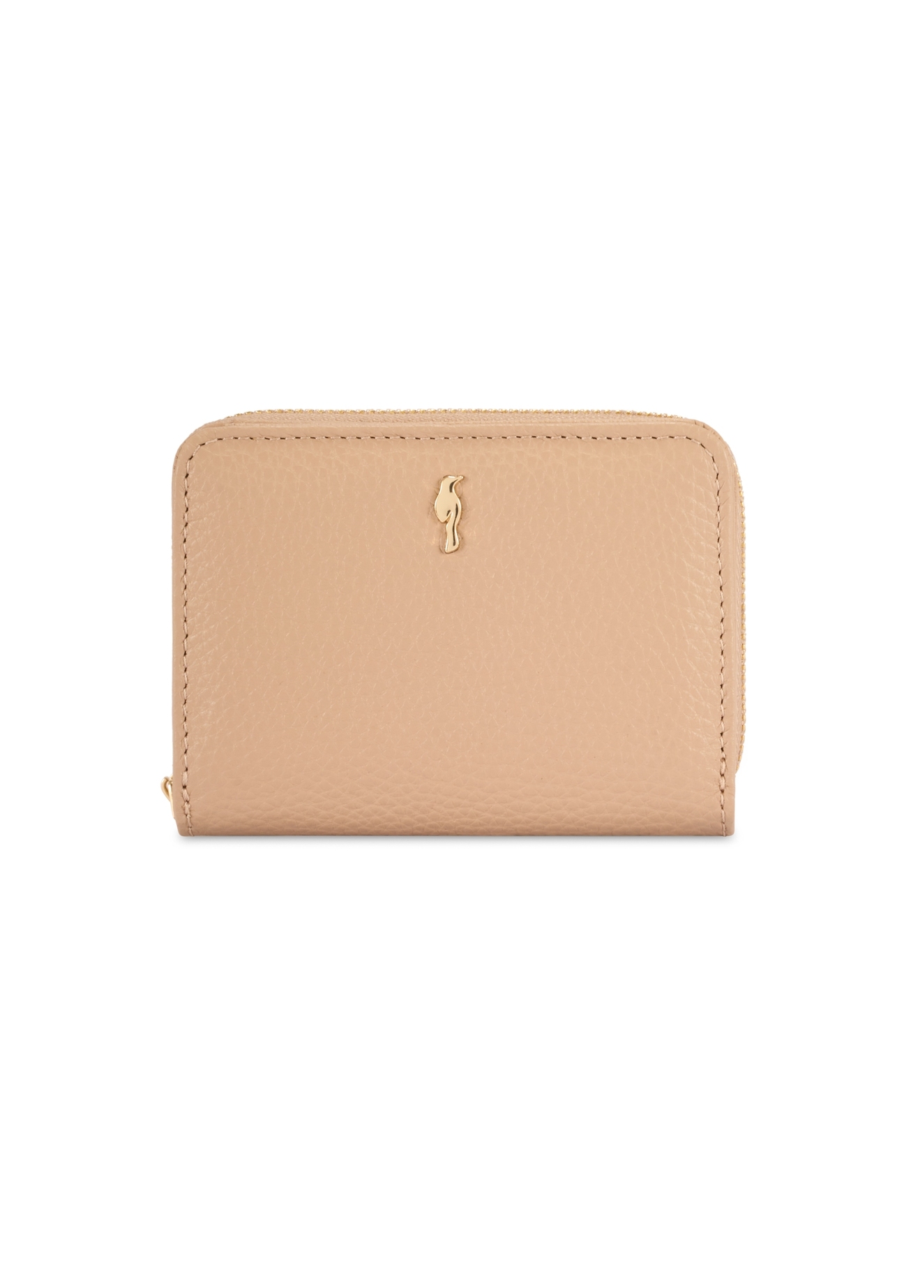 Small beige leather women's wallet PORES-0833R-1B(W26)
