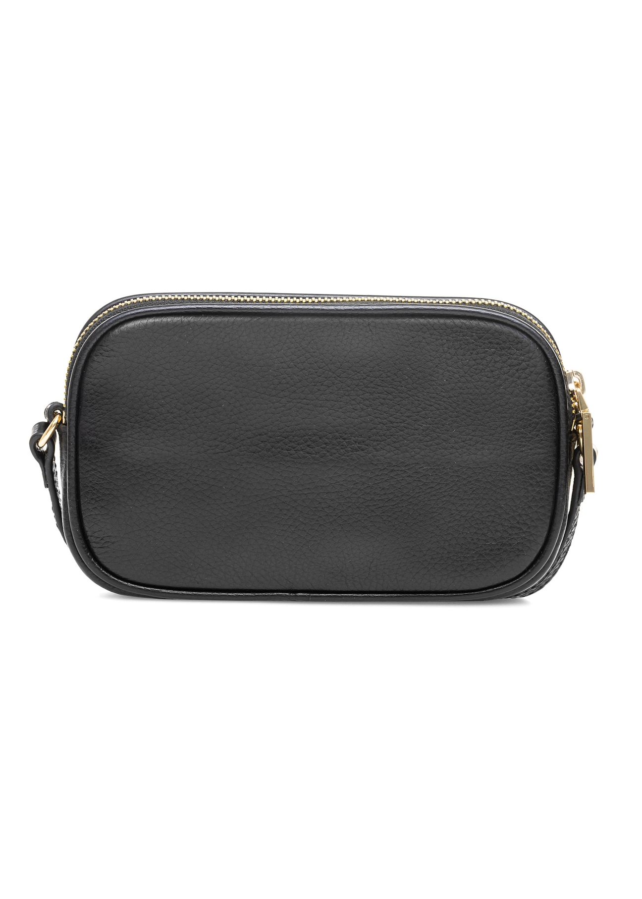 Small leather women's handbag in black TORES-1152-99(Z25), product view from the back on a white background.