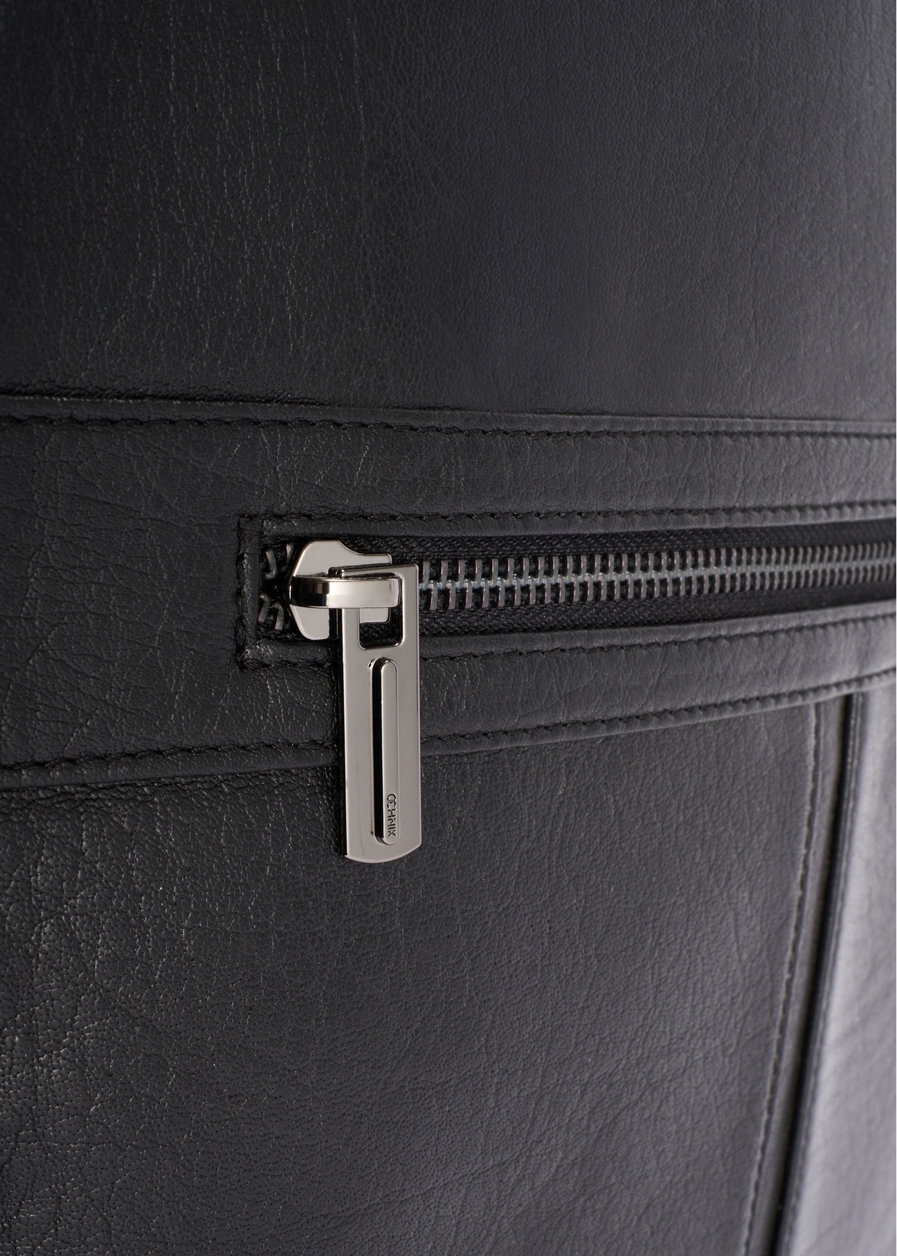 Large men's leather backpack TORMS-0493-99(W26) - close-up detail, on white background.