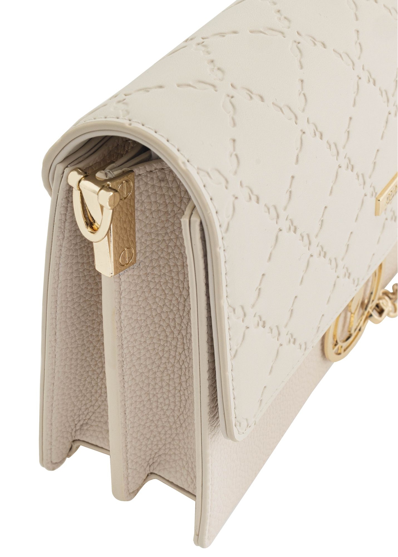 Cream women's handbag with monogram TOREC-0536B-12(W25)-06