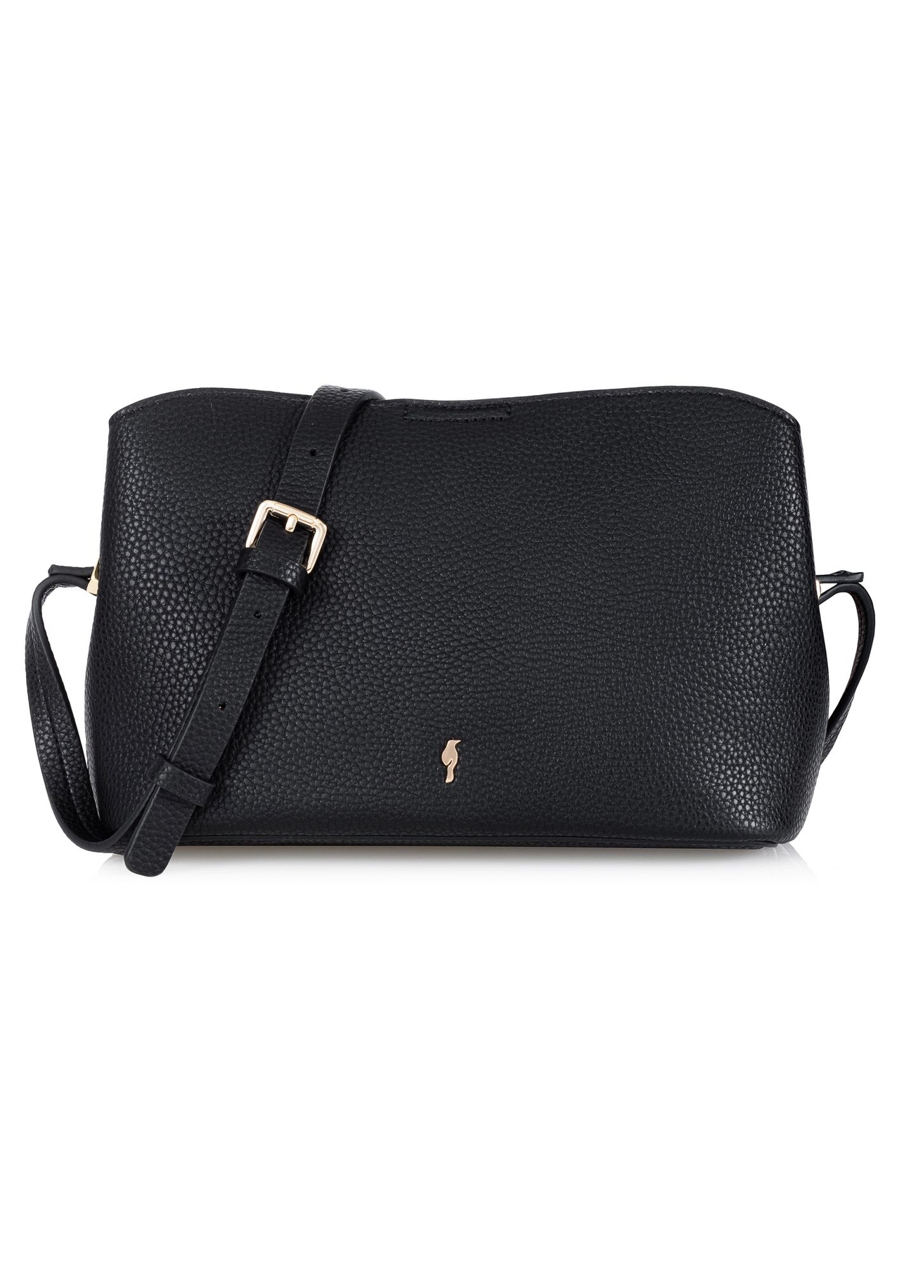 Black women's handbag with strap TOREC-0768A-99(W24)-01