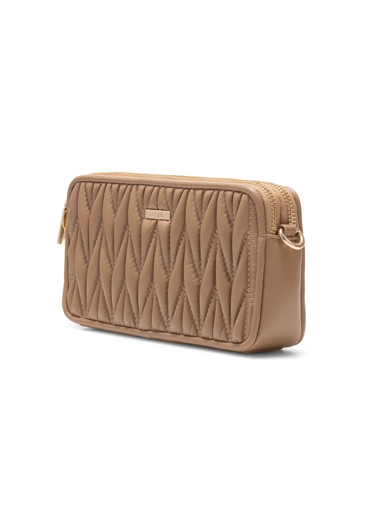 Classic beige women's handbag TOREC-1103-24(Z25), diagonal product view on a white background.