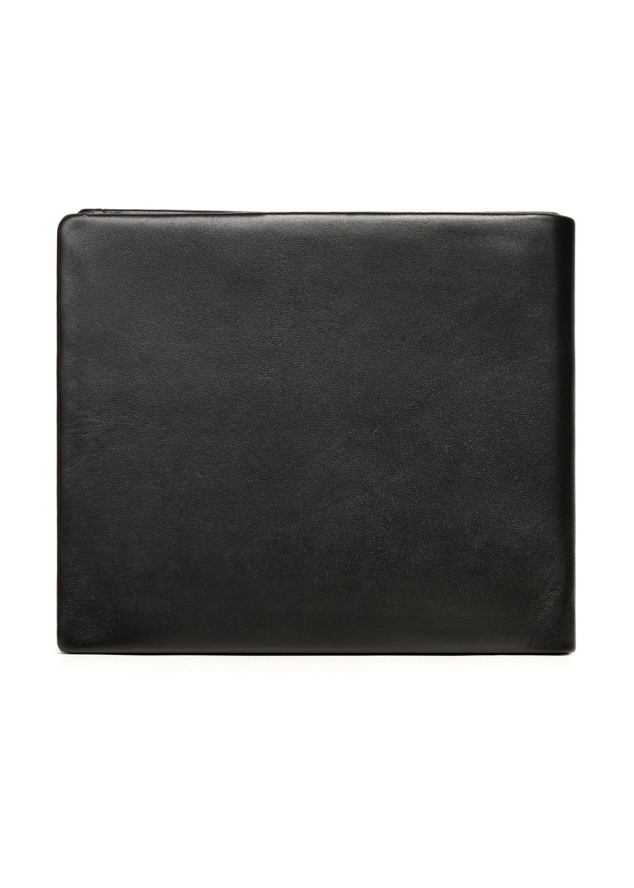 Black men's leather wallet PORMS-0659-99(Z25) - product view from the back on a white background.