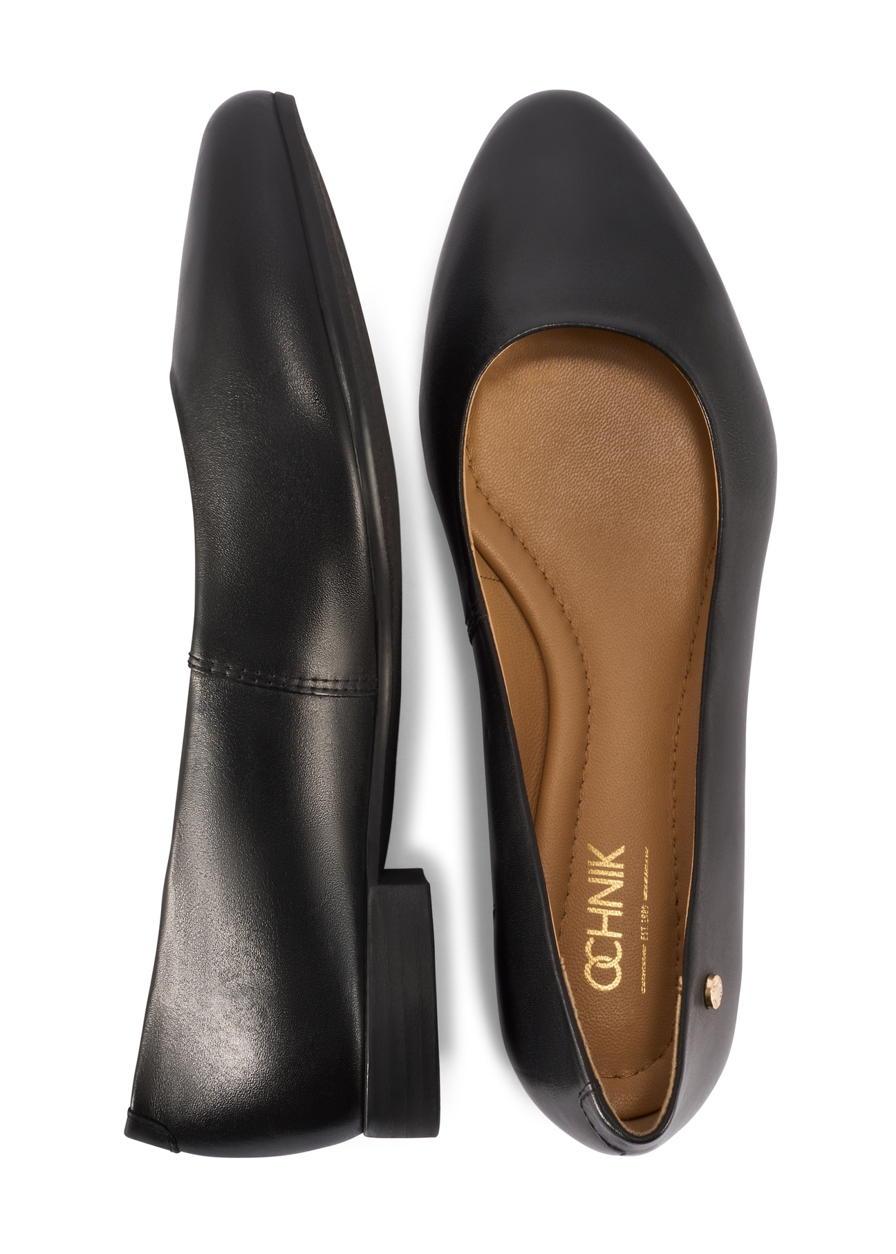 Black leather ballerinas BUTYD-1049B-99(W26)