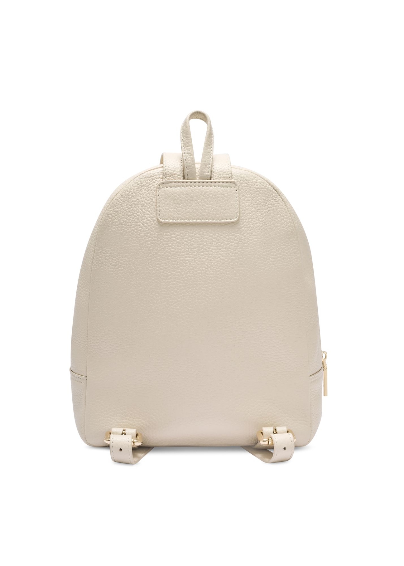 Cream leather women's backpack TORES-0898E-0B(W26) - product view from the back, on a white background.