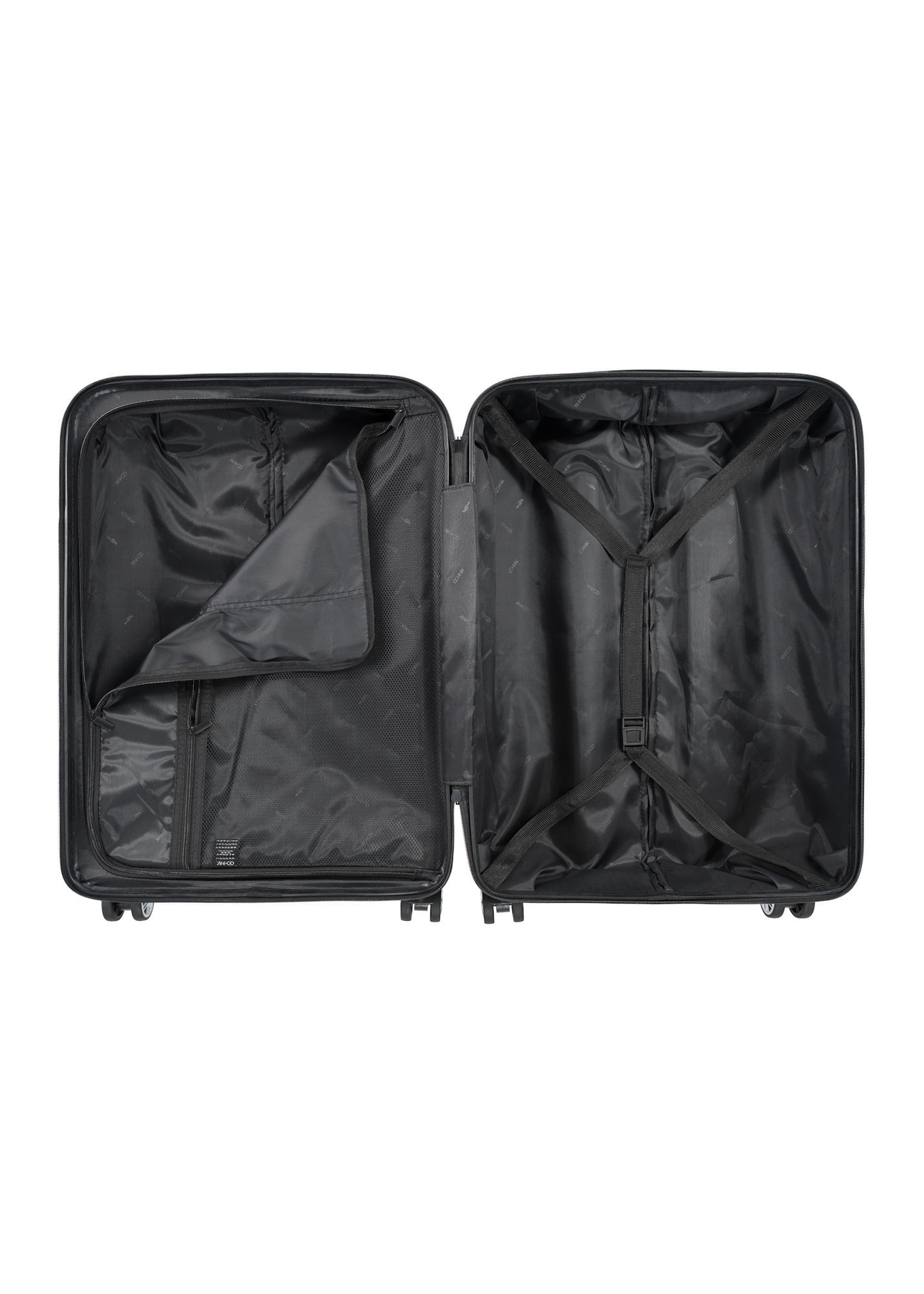 Medium suitcase on wheels WALPC-0014-7B-24(W26), product view inside on white background.