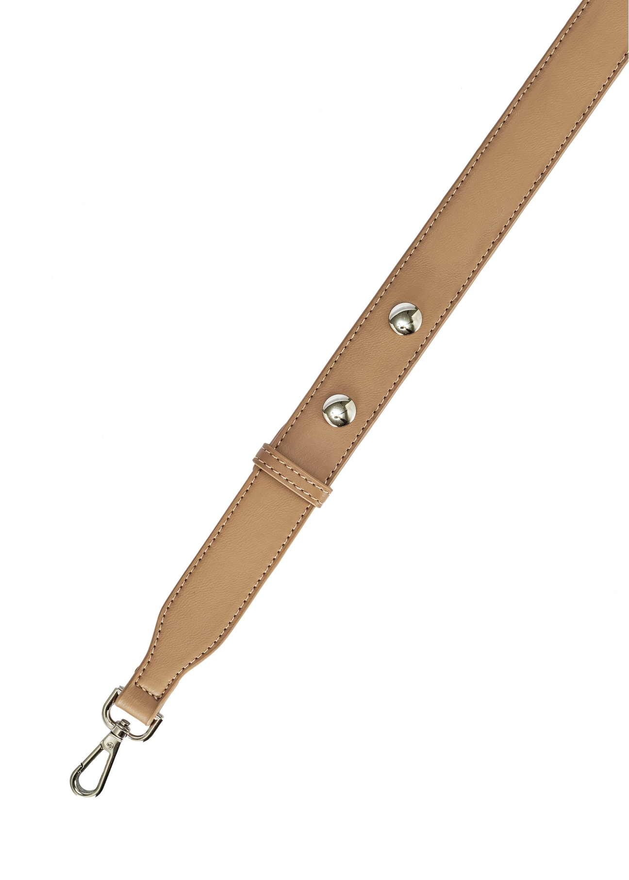 Beige women's shopper bag TOREC-0862B-81(Z25), view of the detachable strap of the product on a white background.