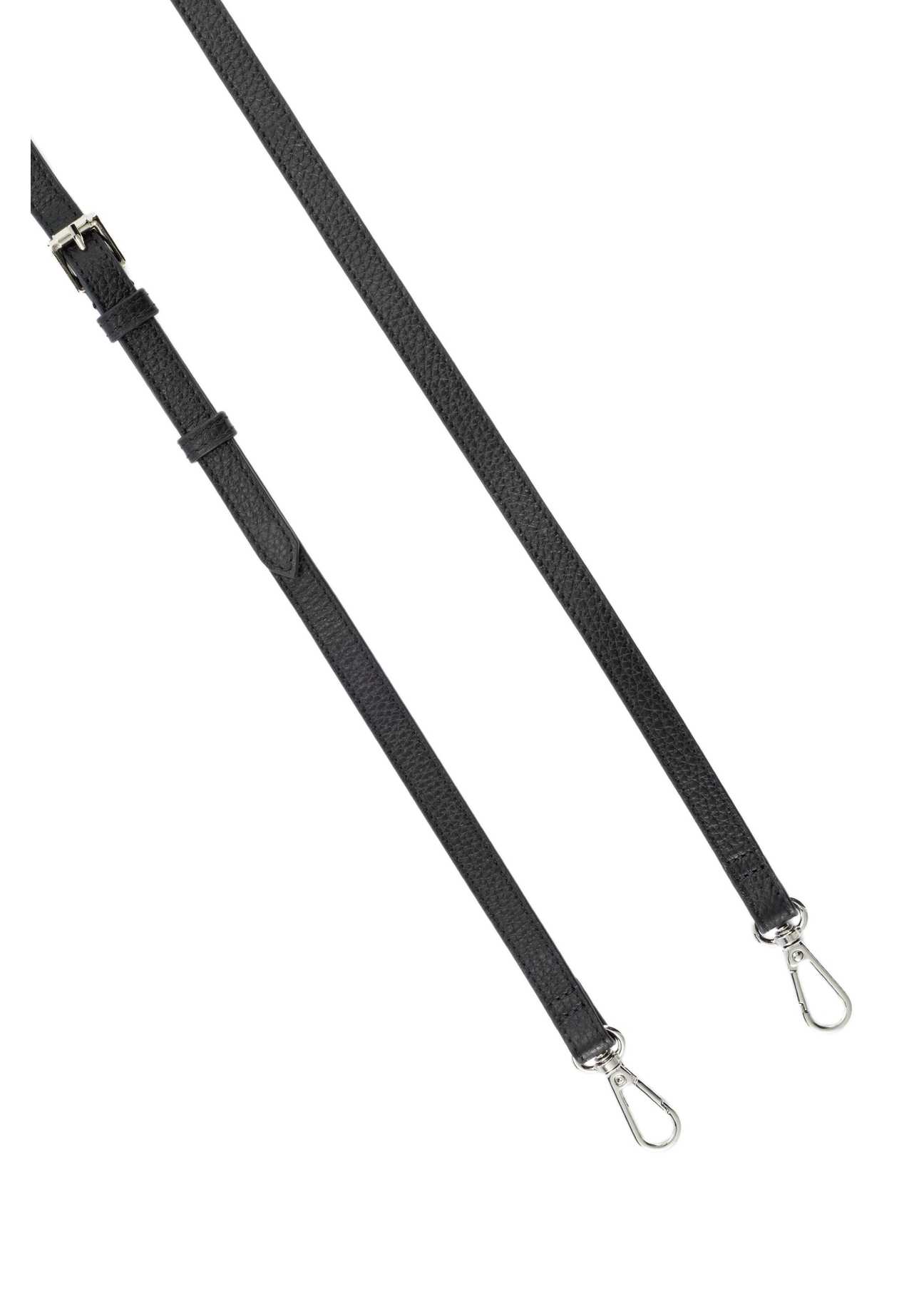 Women's leather bag in black TORES-1154-99(Z25), view of the detachable strap on a white background.