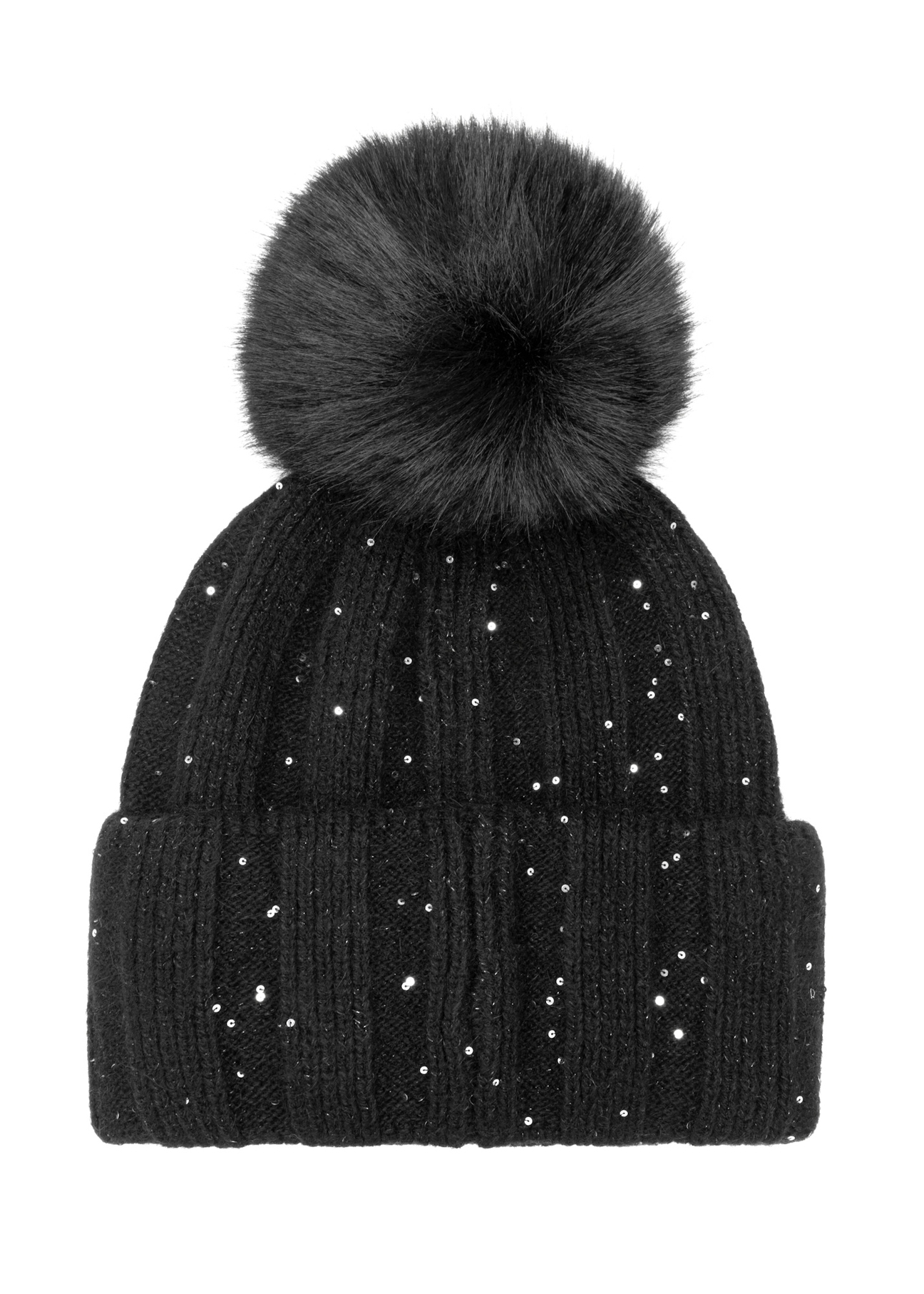 Black women's nylon cap CZADT-0215-99(Z25), product view from the back on a white background.