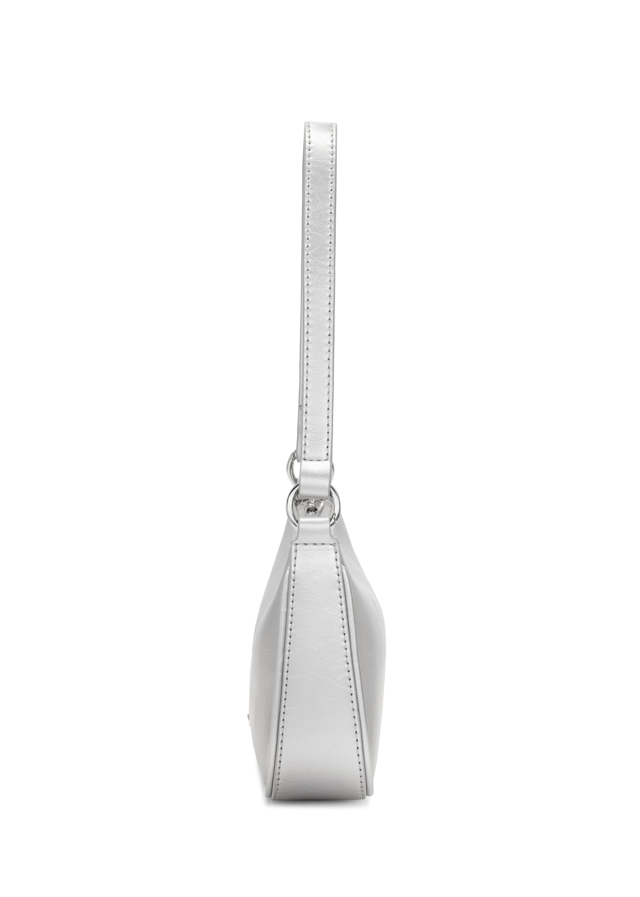 Small silver women's handbag TOREC-1071-91(Z25), side view of the product on a white background.